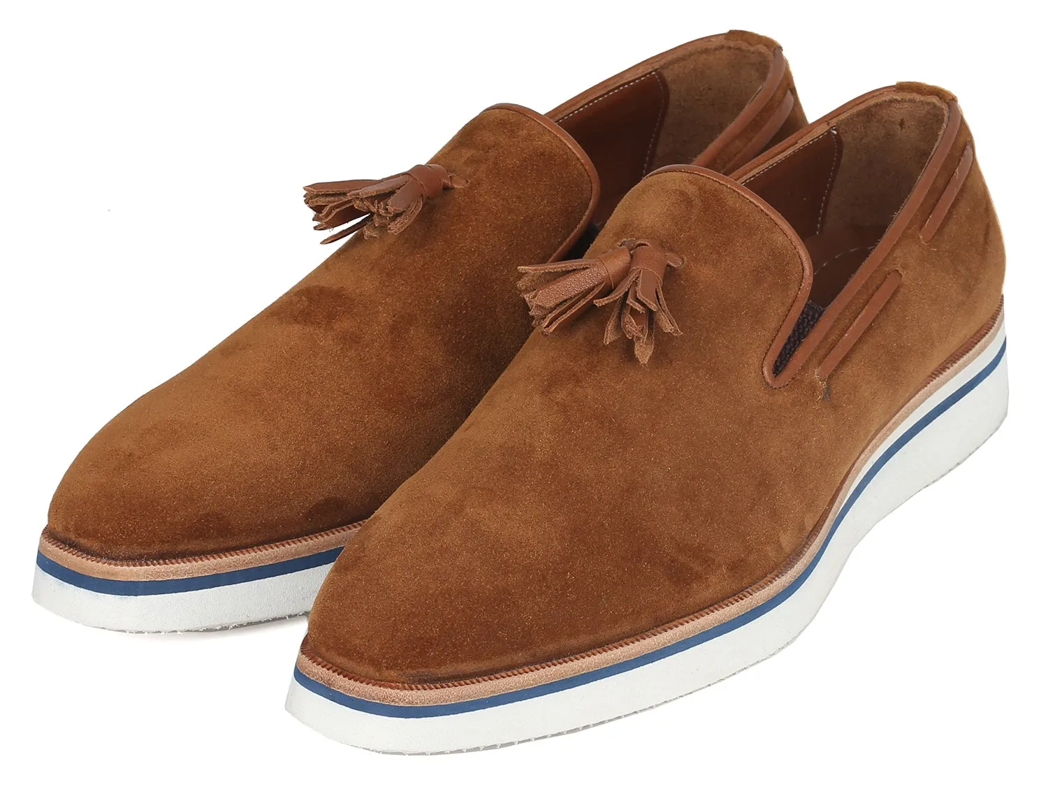 Paul Parkman Chaussures Paul Parkman Mocassins à glands décontractés élégants pour hommes en daim camel