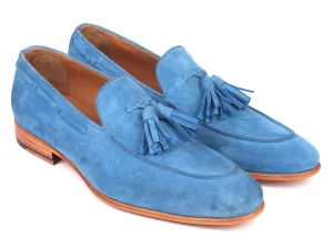 Paul Parkman Shoes Paul Parkman Men's Suede Tassel Loafers in Blue