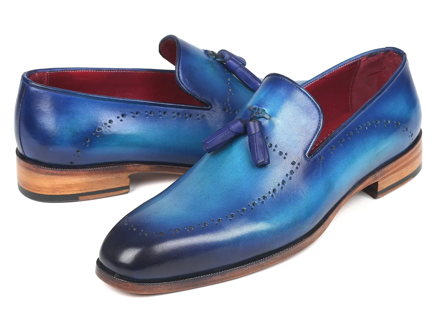 Paul Parkman Chaussures Paul Parkman Mocassins à glands pour hommes en bleu