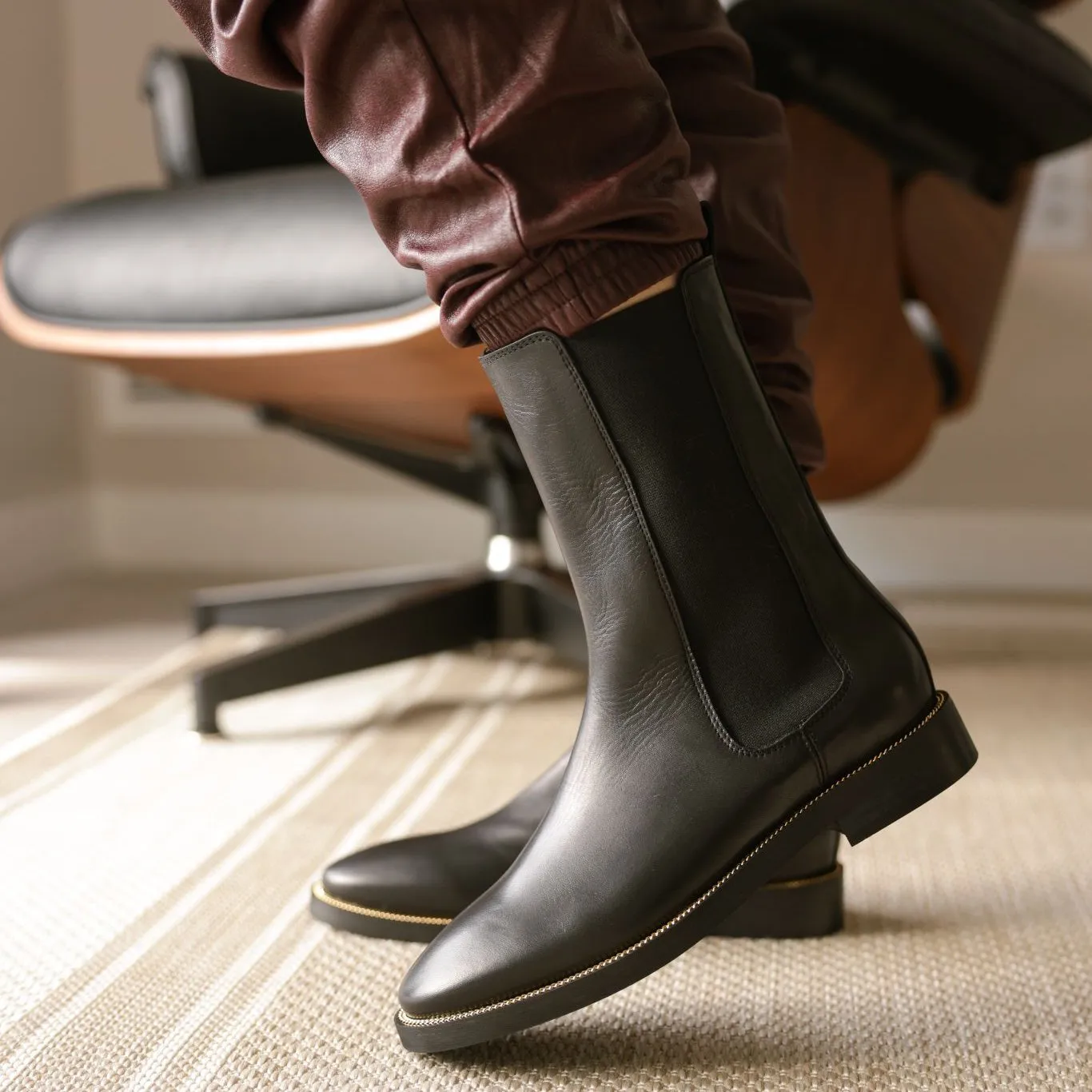 Pavia Tall - Cuir noir