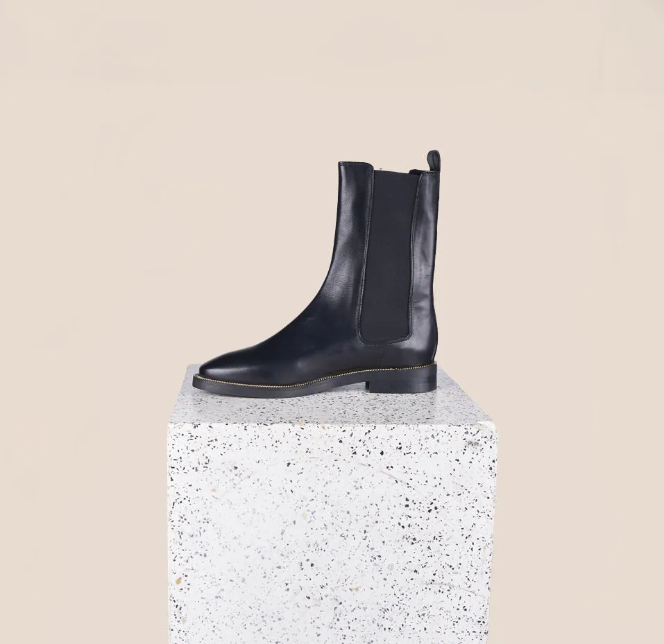 Pavia Tall - Cuir noir