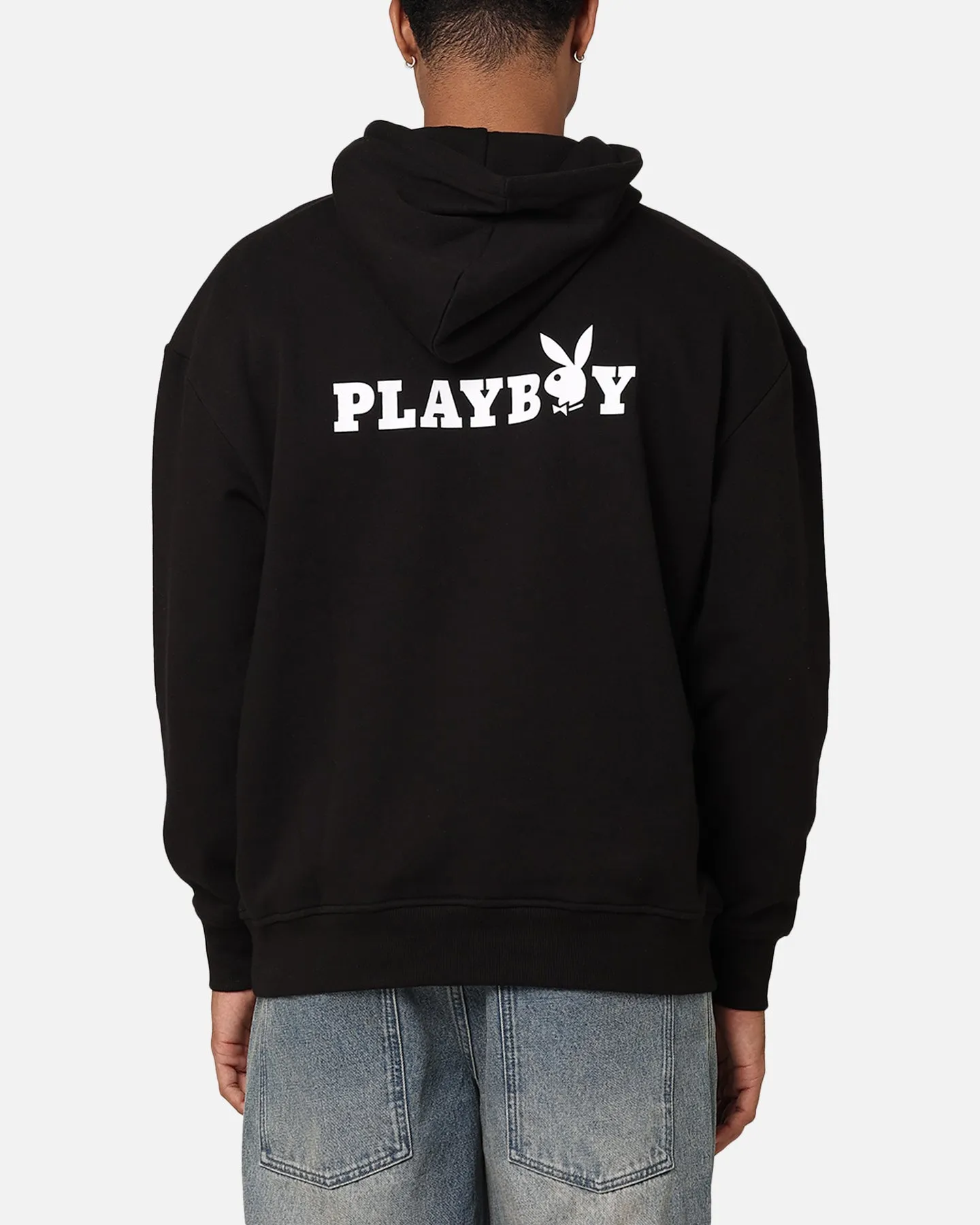 Pull à capuche noir avec logo lapin Playboy