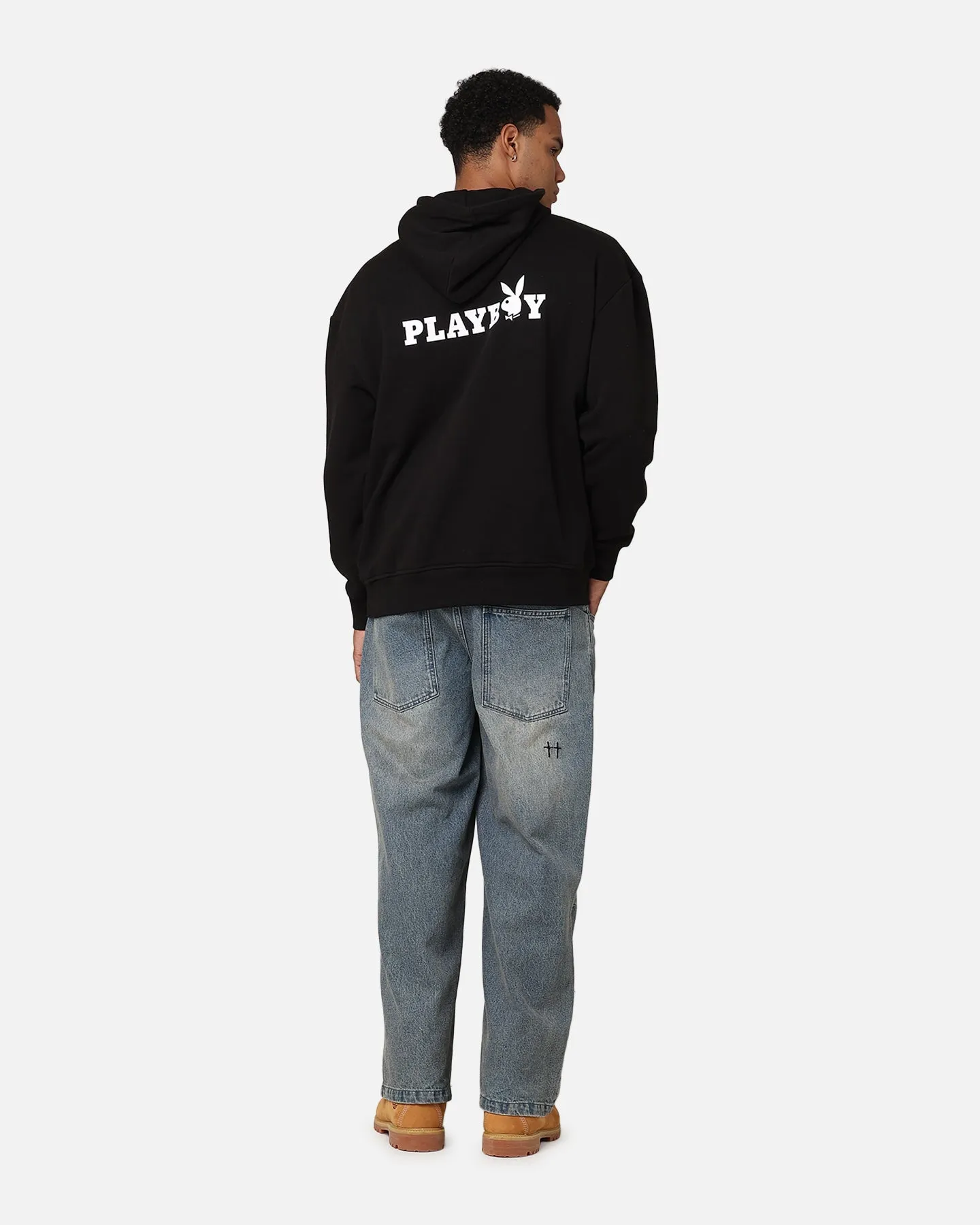 Pull à capuche noir avec logo lapin Playboy