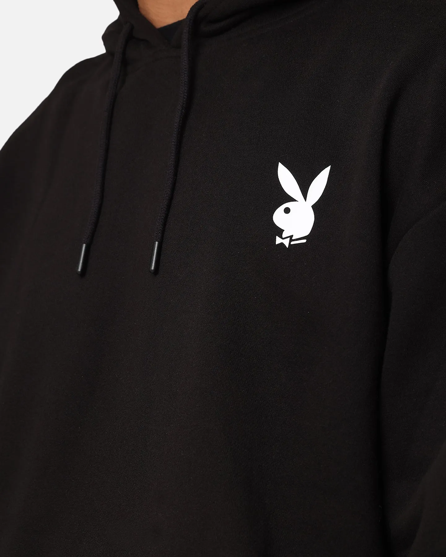 Pull à capuche noir avec logo lapin Playboy