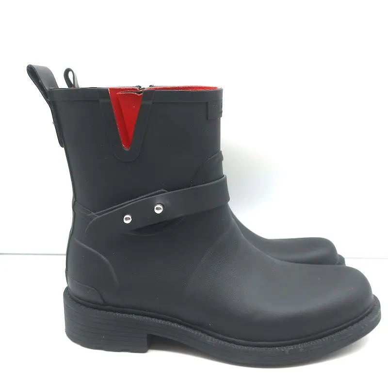 Bottes de pluie moto Rag & Bone en caoutchouc noir taille 36