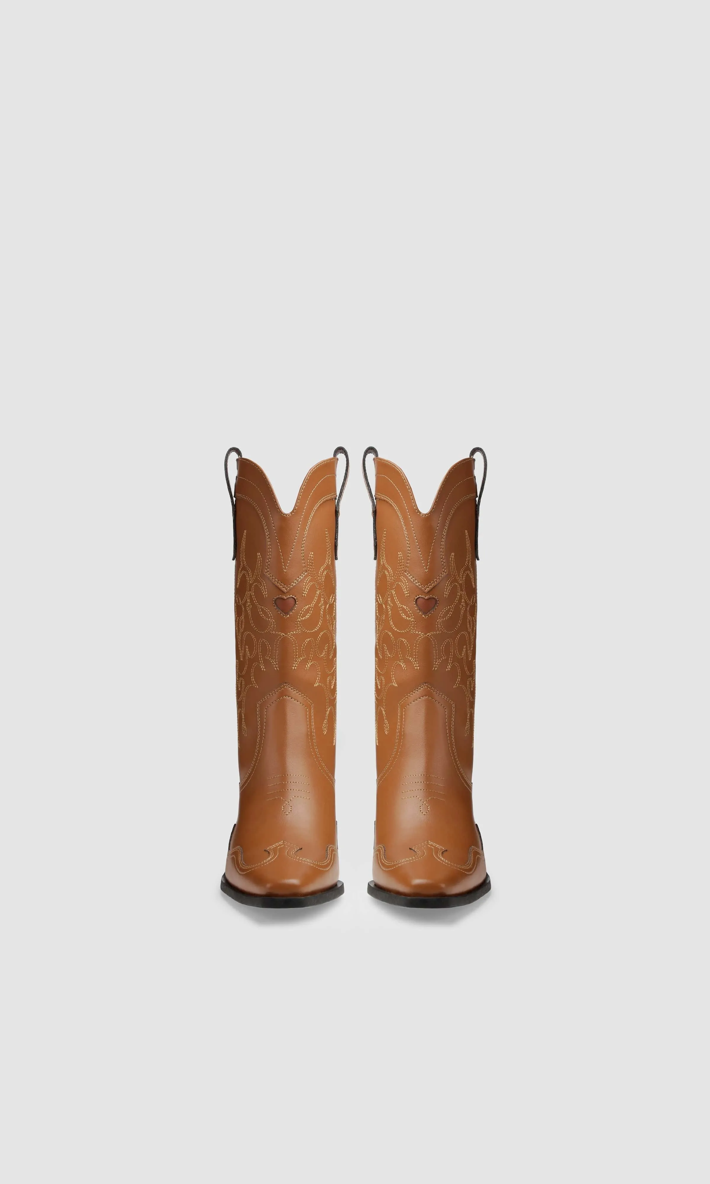 Bottes cowboy en cuir végan Regan II à motif pomme | Gingembre