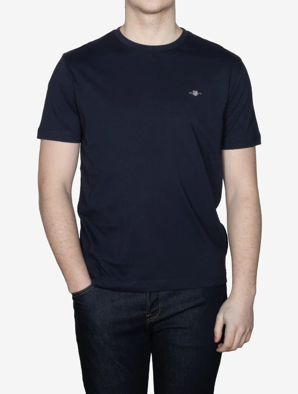 T-shirt Regular Fit Shield à manches courtes Bleu Soir
