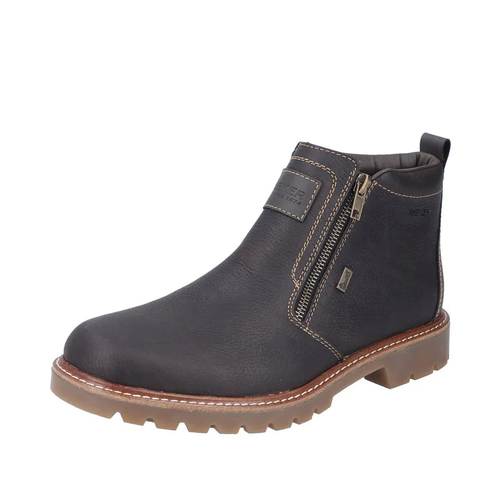 Rieker Chaussures 39871-25 Marron Foncé Double Fermeture Éclair RTex