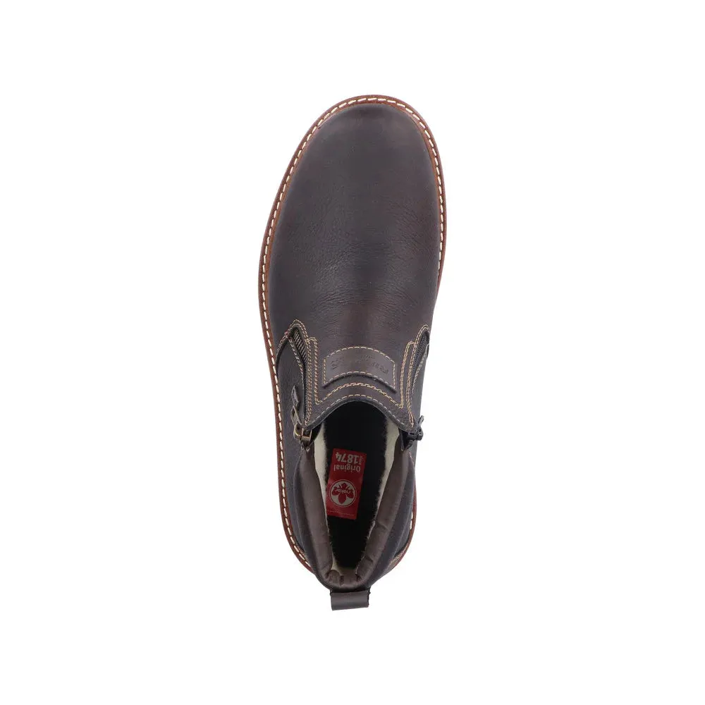Rieker Chaussures 39871-25 Marron Foncé Double Fermeture Éclair RTex