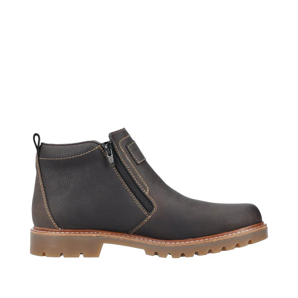 Rieker Chaussures 39871-25 Marron Foncé Double Fermeture Éclair RTex
