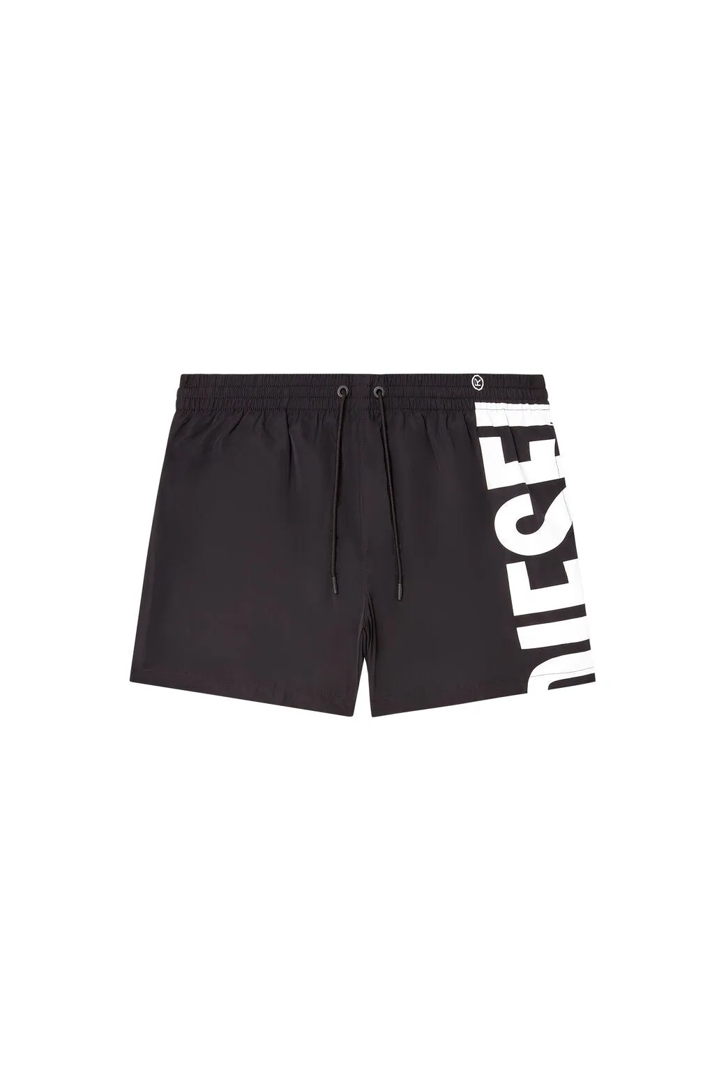 Rio-41-D-Core Short de bain mi-long avec logo maxi Noir/Blanc