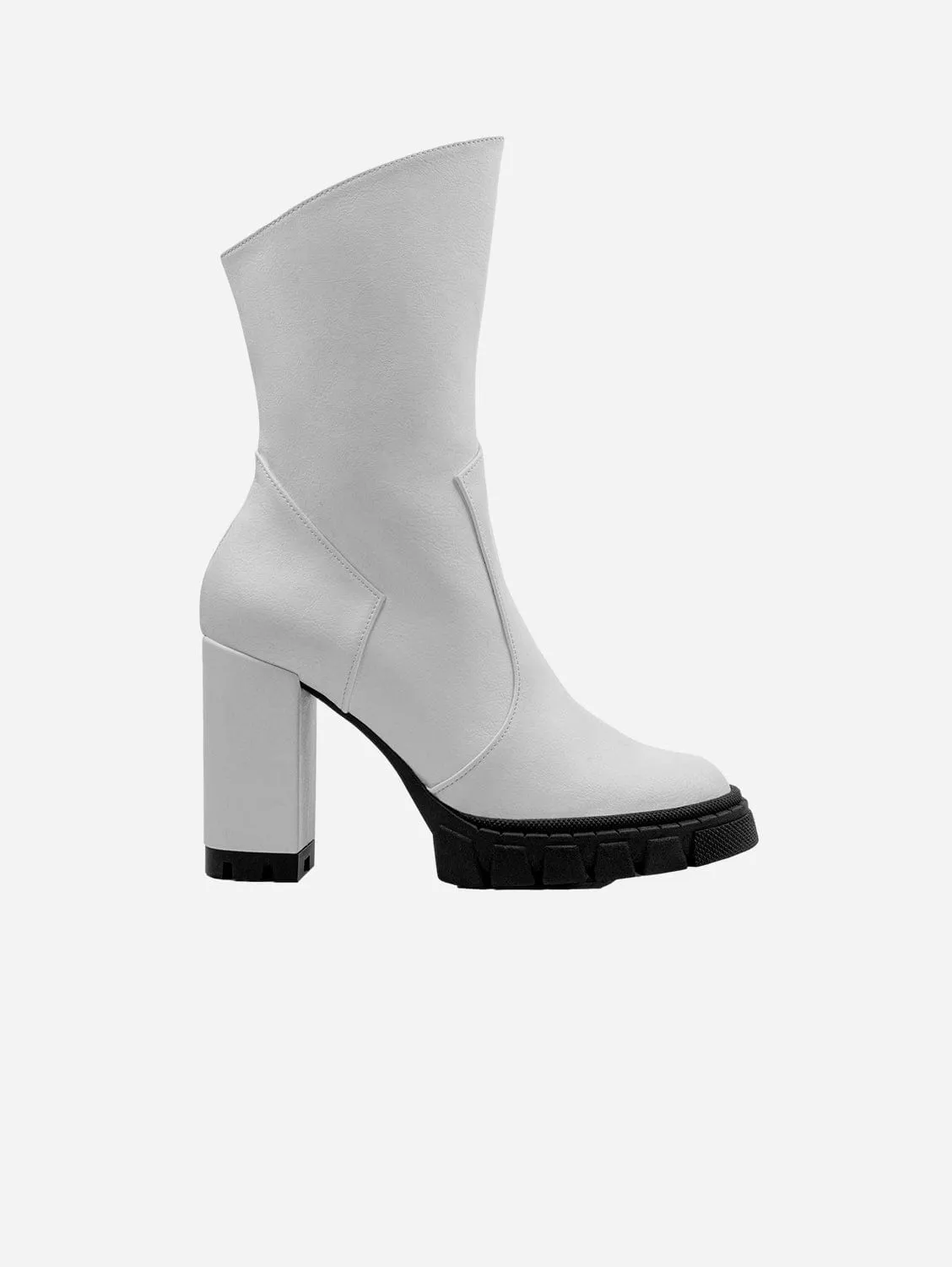 Bottes cheville en similicuir végane grape pour femme Ritual | Blanc