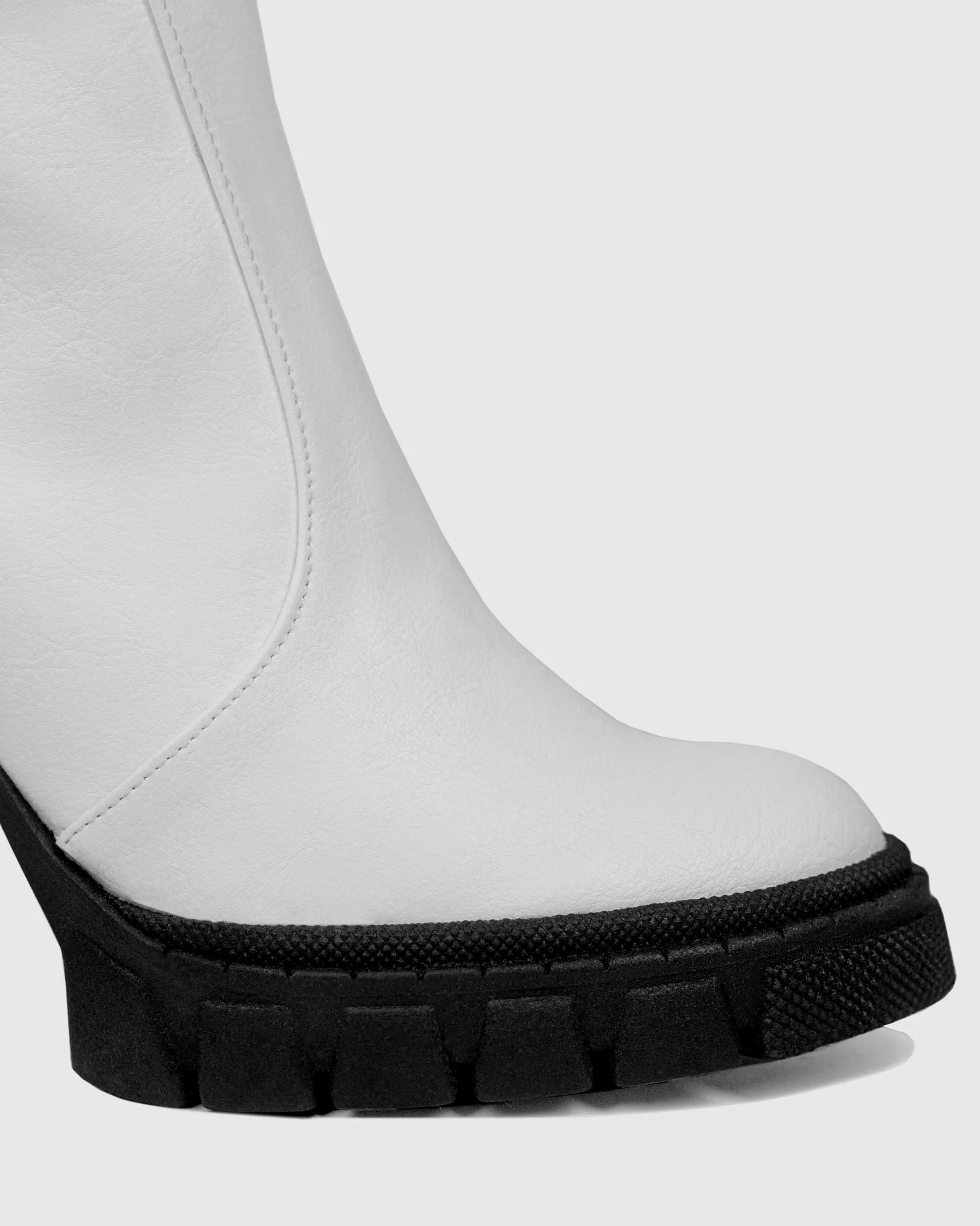 Bottes cheville en similicuir végane grape pour femme Ritual | Blanc