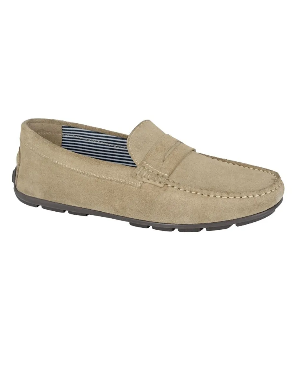 Mocassins à bout carré et empiècement selle pour hommes Roamers - Chaussures Roamers