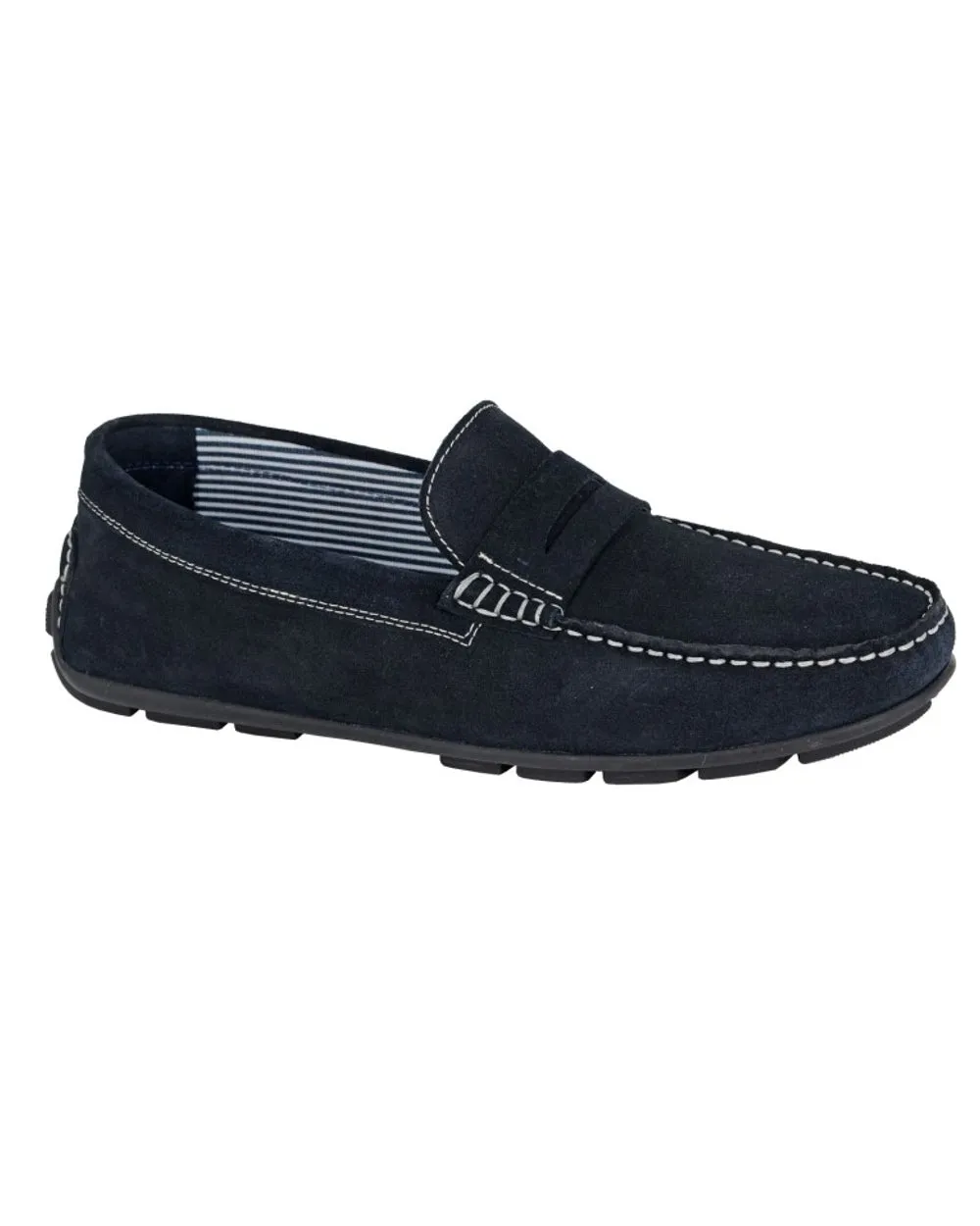 Mocassins à bout carré et empiècement selle pour hommes Roamers - Chaussures Roamers