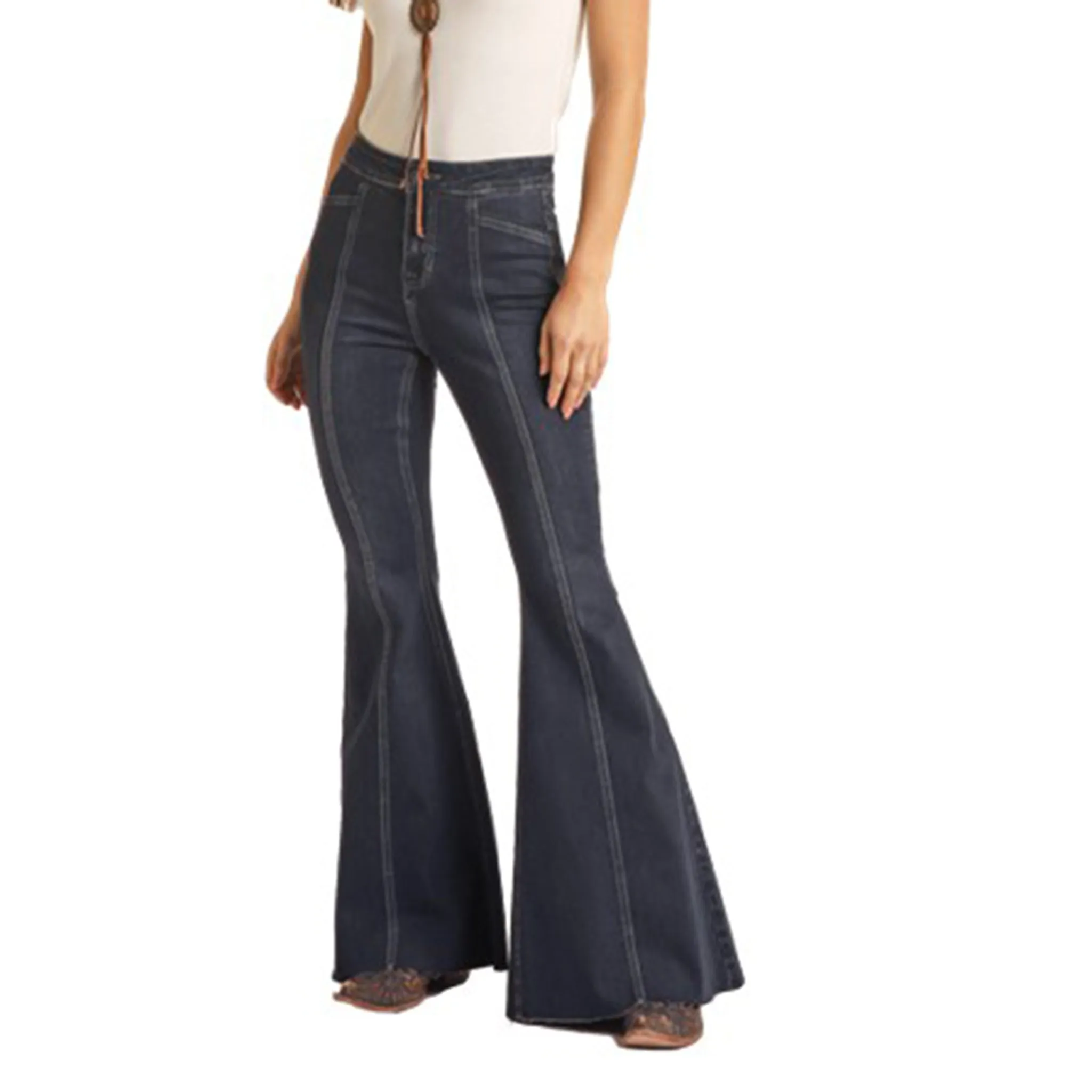 Jeans Bootcut à Couture Avant Rock & Roll Cowgirl