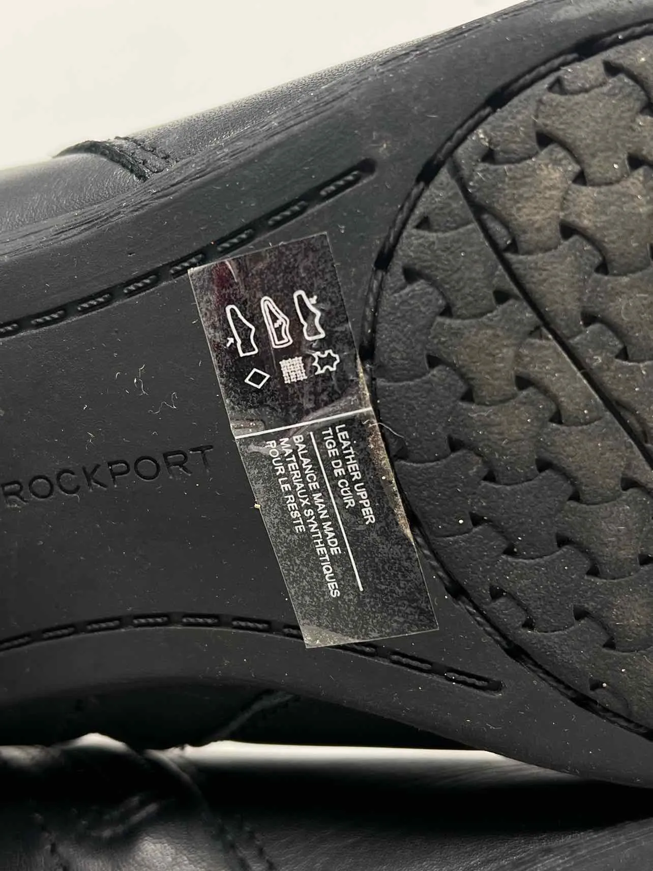 Chaussures Rockport Taille 11 Bottines en Cuir Noir à Découpes