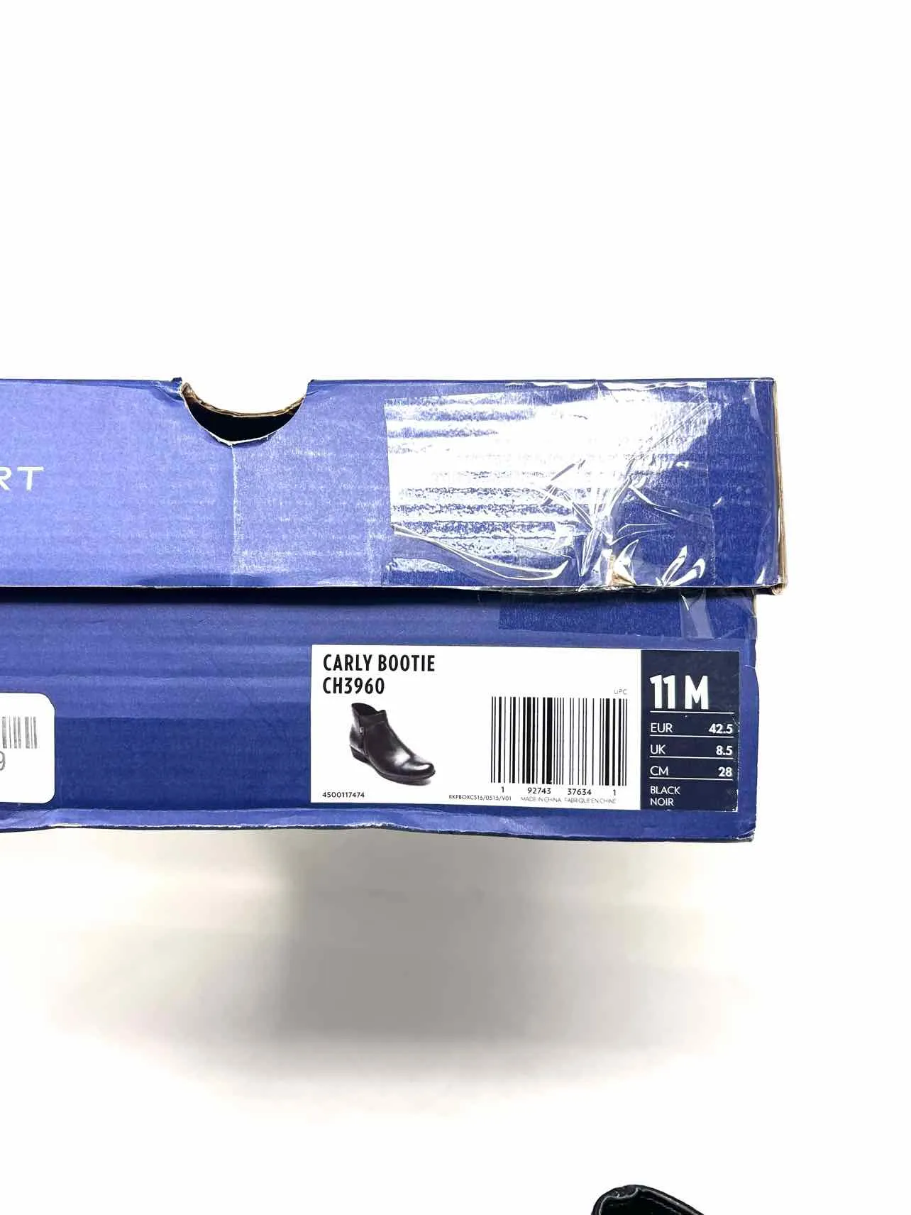 Chaussures Rockport Taille 11 Bottines en Cuir Noir à Découpes