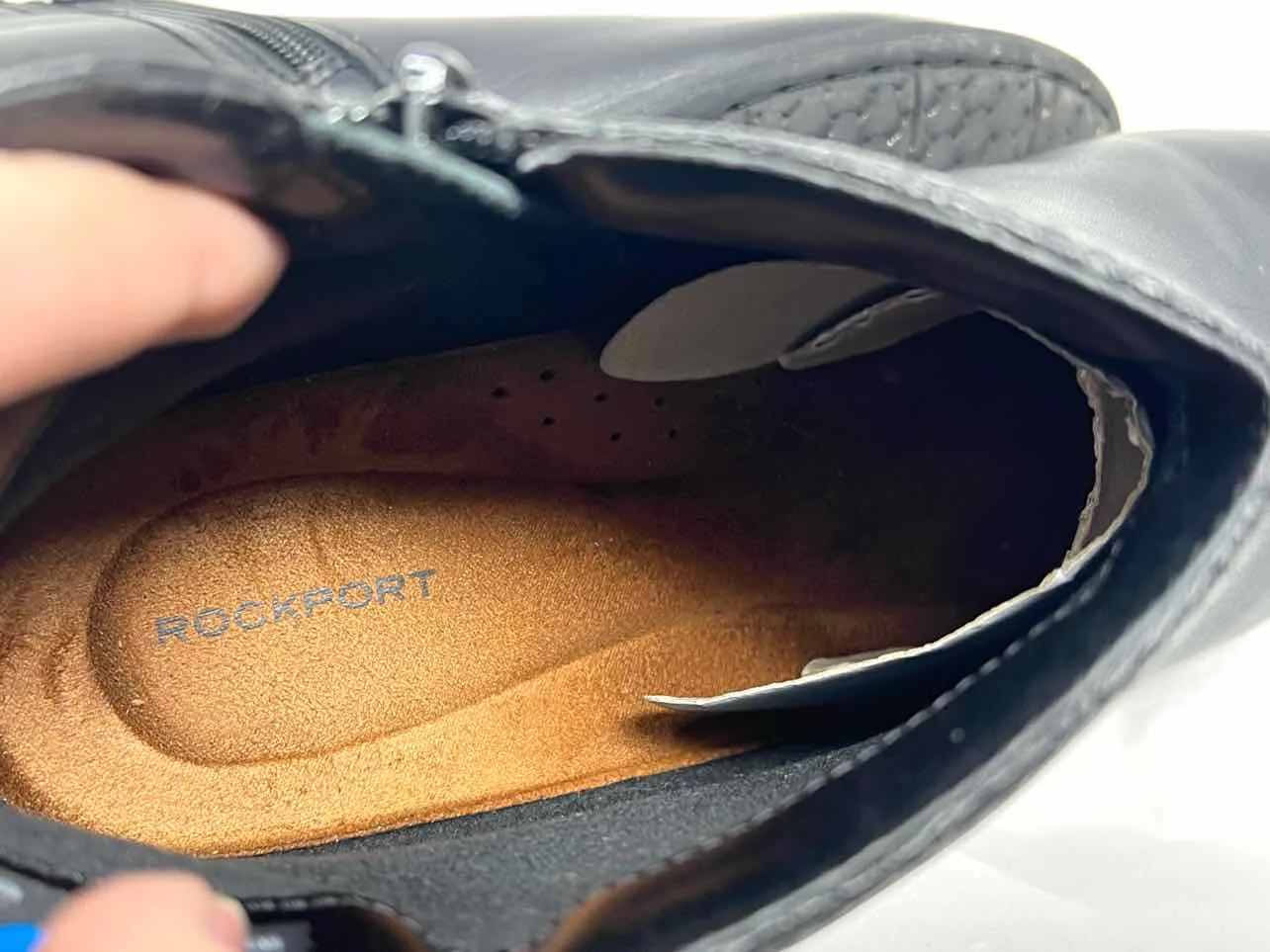 Chaussures Rockport Taille 11 Bottines en Cuir Noir à Découpes