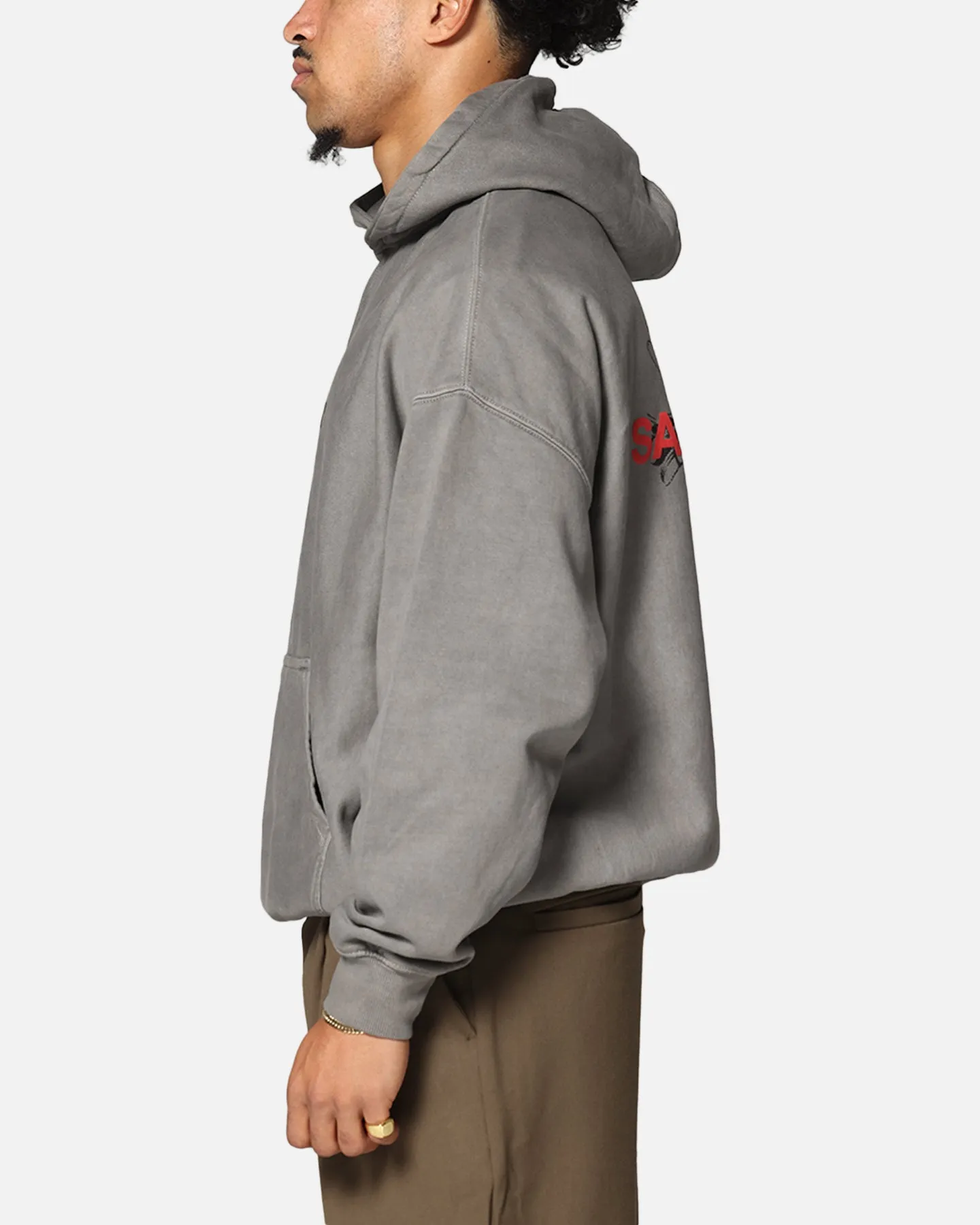 Saint Morta Memoriam Boxy Hoodie Lavé Charbon