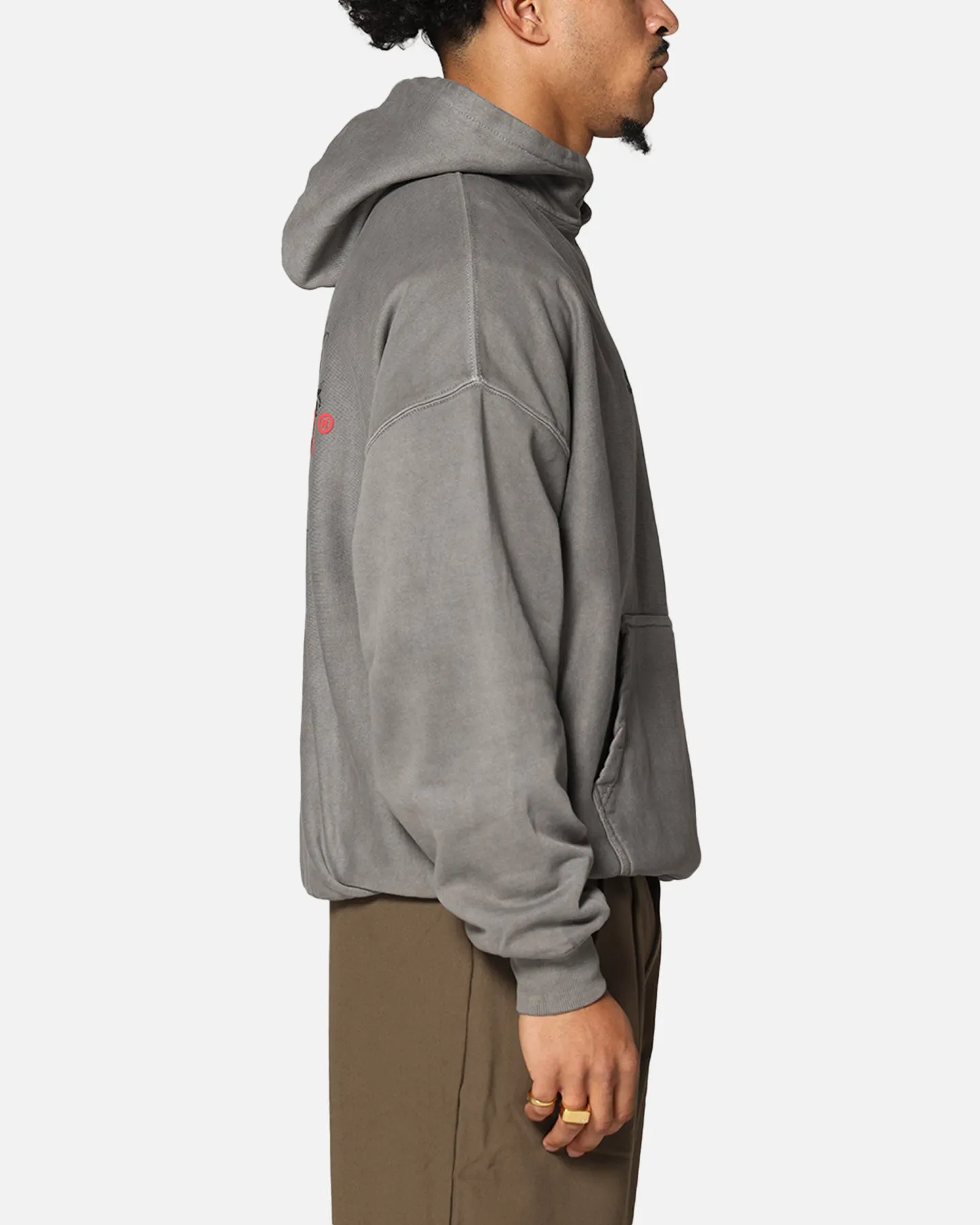 Saint Morta Memoriam Boxy Hoodie Lavé Charbon