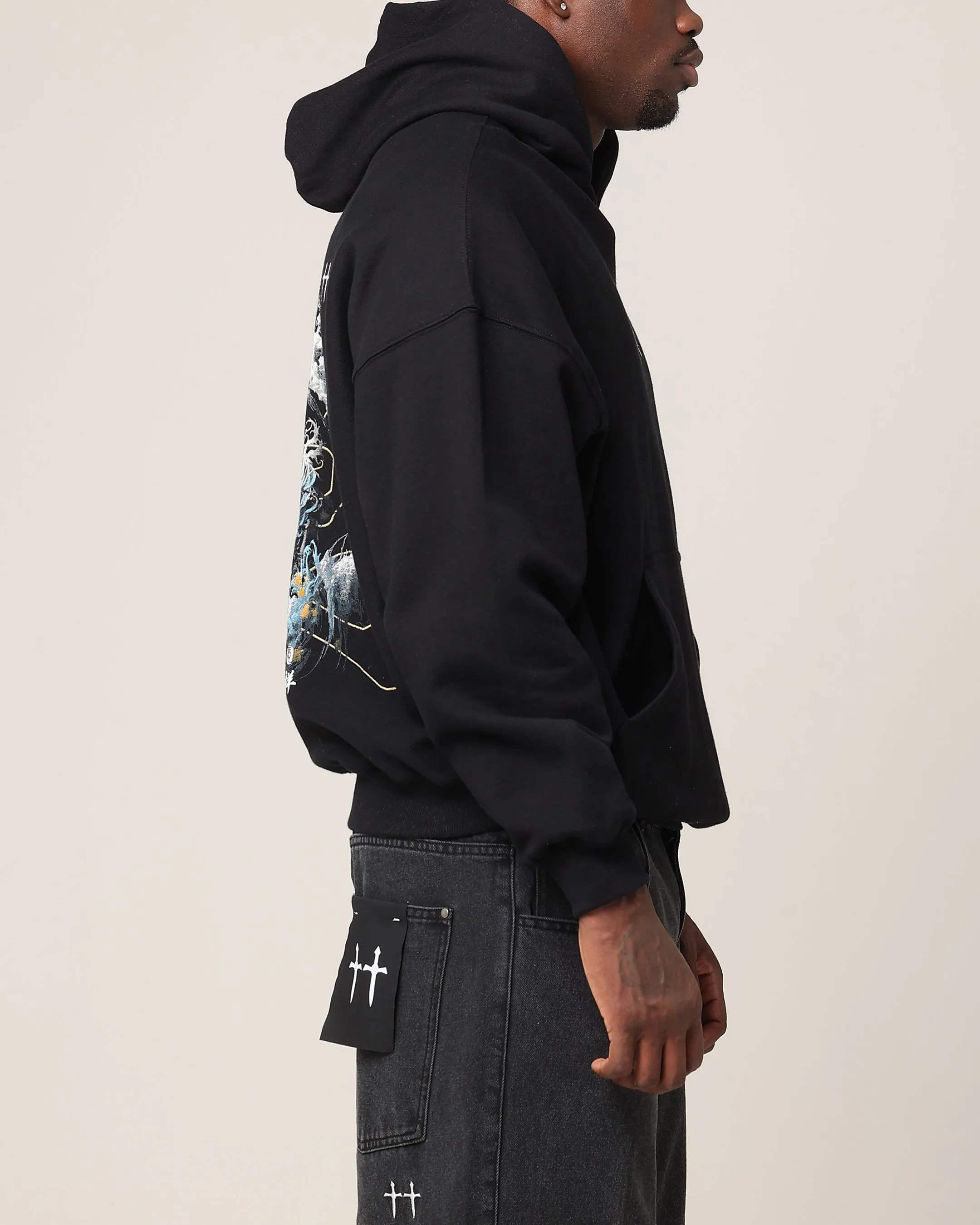 Saint Morta Sweat à capuche Année du Dragon Noir