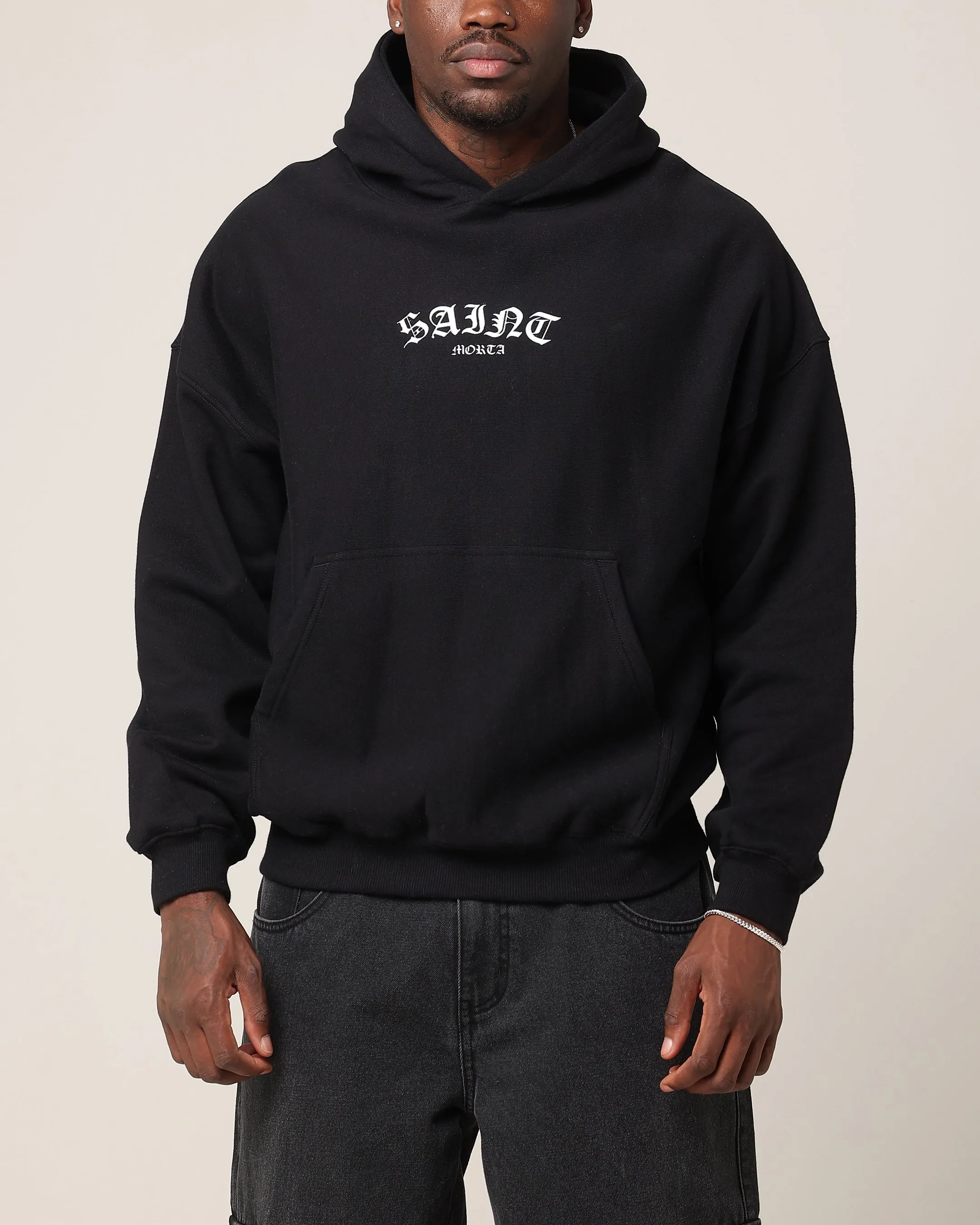 Saint Morta Sweat à capuche Année du Dragon Noir