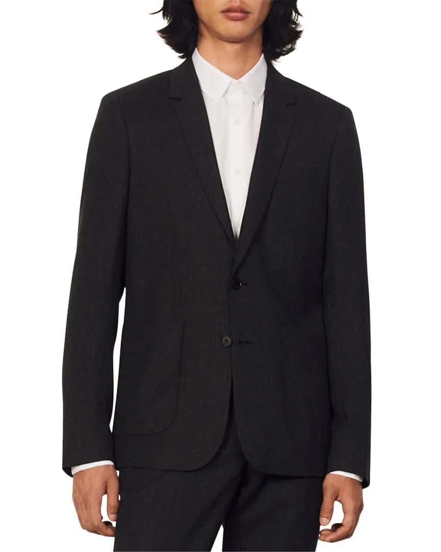Veste de costume en laine Sandro Legacy