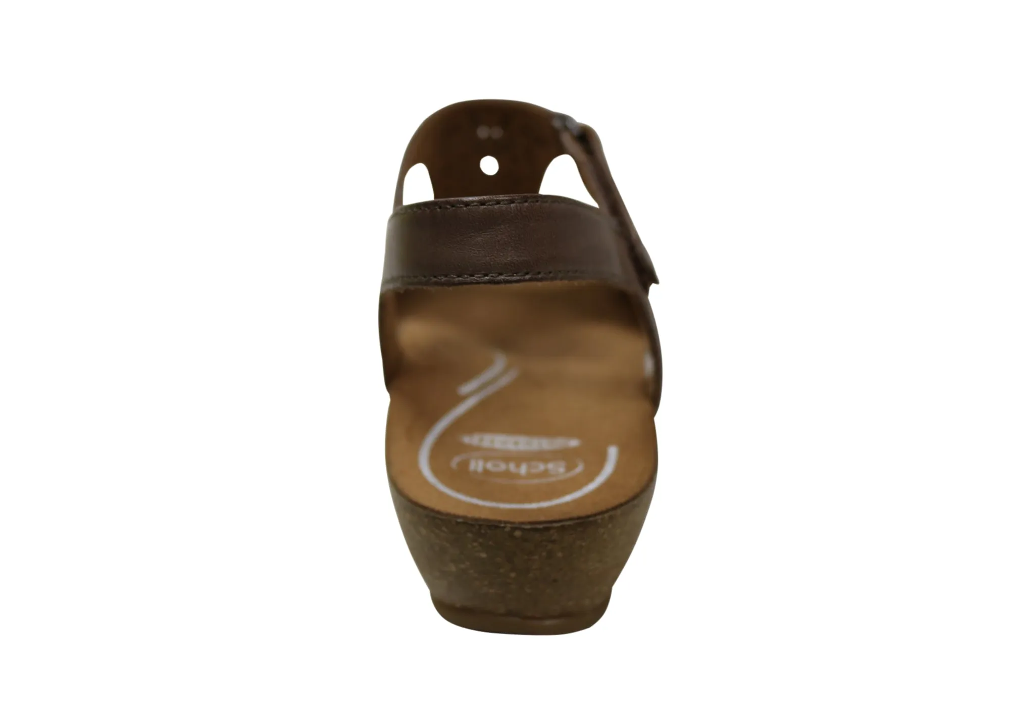 Sandales en cuir à talon compensé confortables et soutenues pour femmes Julie Orthaheel de Scholl - Chaussures Orthaheel Scholl
