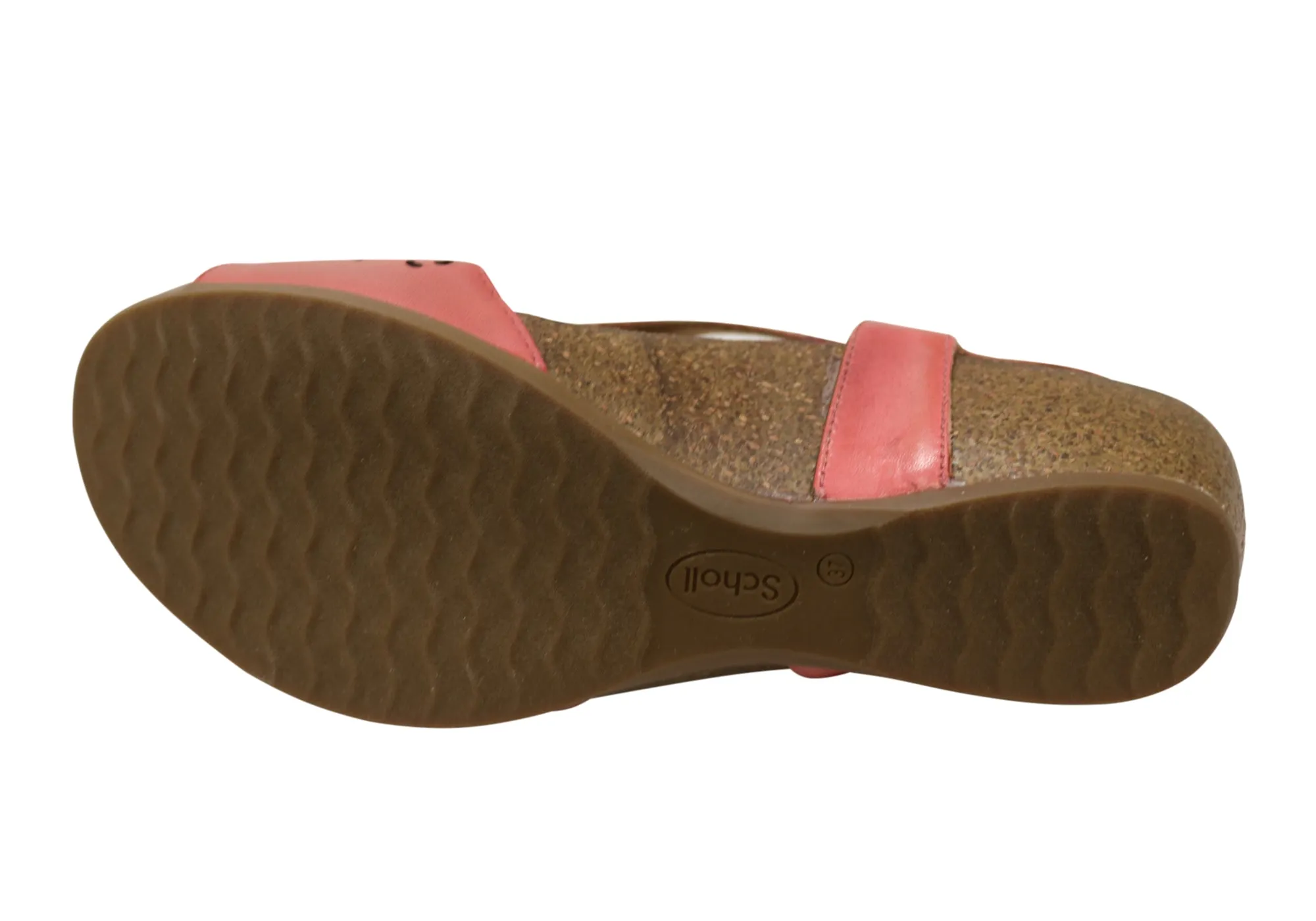 Sandales en cuir à talon compensé confortables et soutenues pour femmes Julie Orthaheel de Scholl - Chaussures Orthaheel Scholl