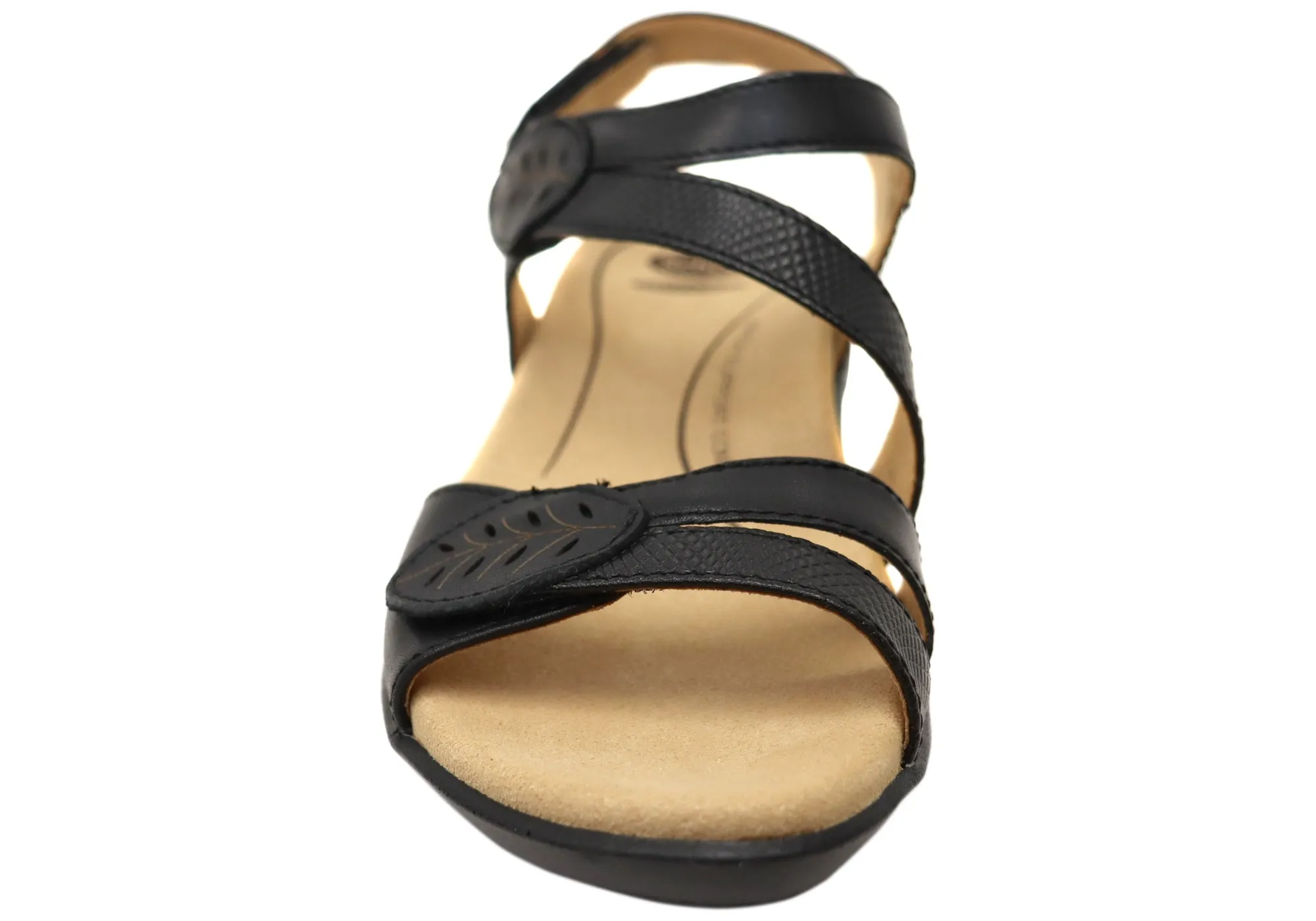 Sandales à plateforme confortables en cuir pour femmes Scholl Orthaheel Tana - Chaussures Scholl Orthaheel