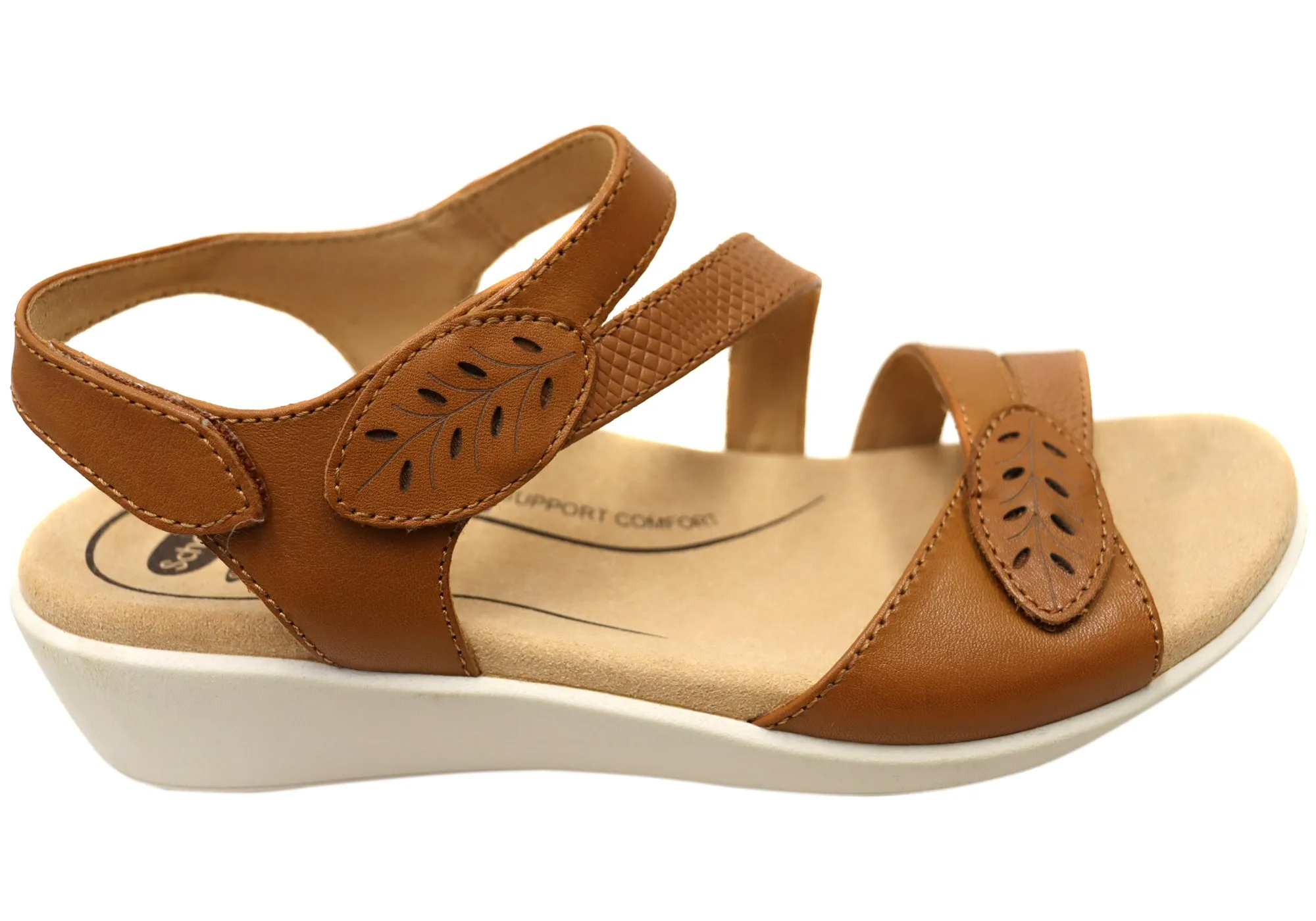 Sandales à plateforme confortables en cuir pour femmes Scholl Orthaheel Tana - Chaussures Scholl Orthaheel