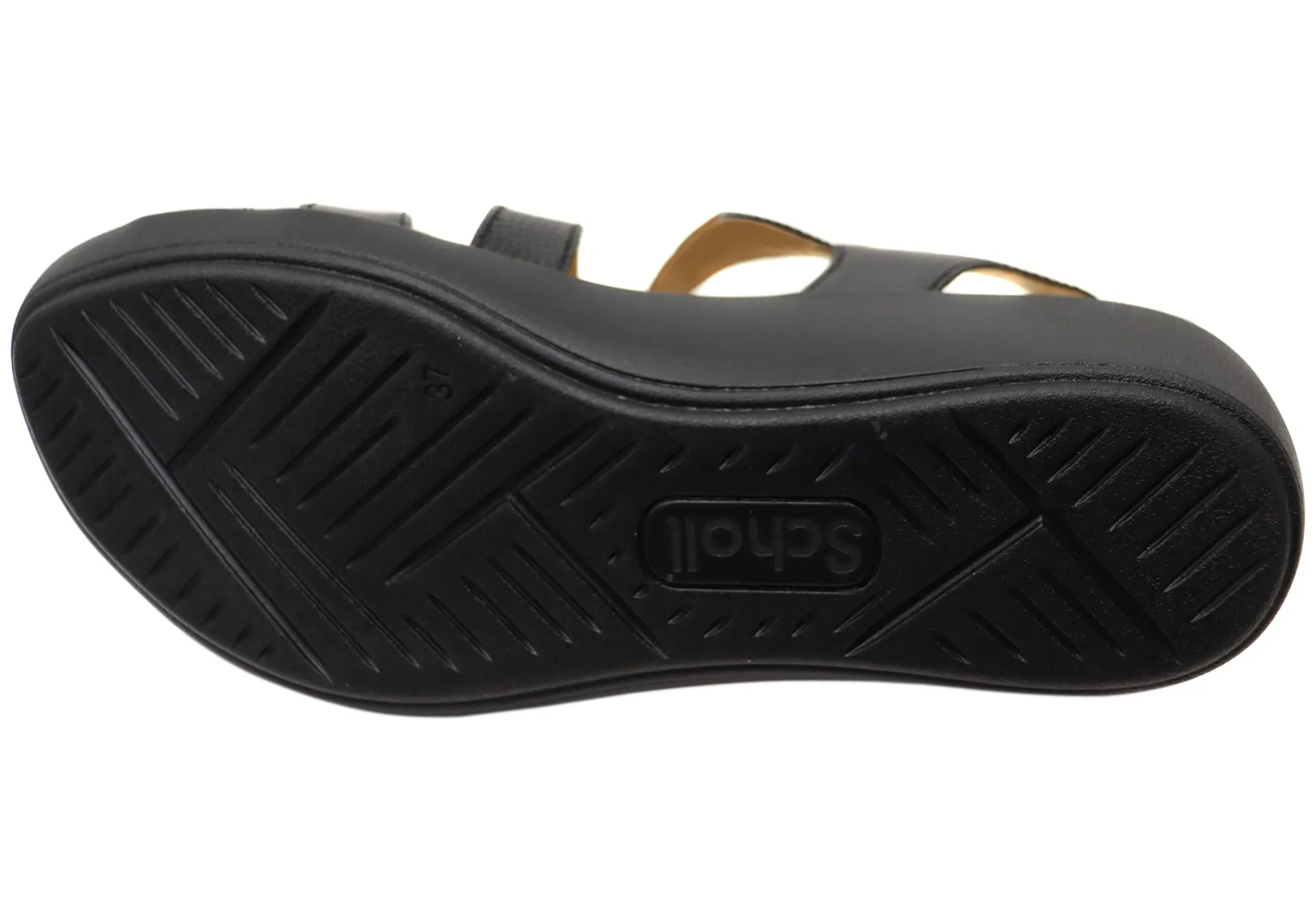 Sandales à plateforme confortables en cuir pour femmes Scholl Orthaheel Tana - Chaussures Scholl Orthaheel
