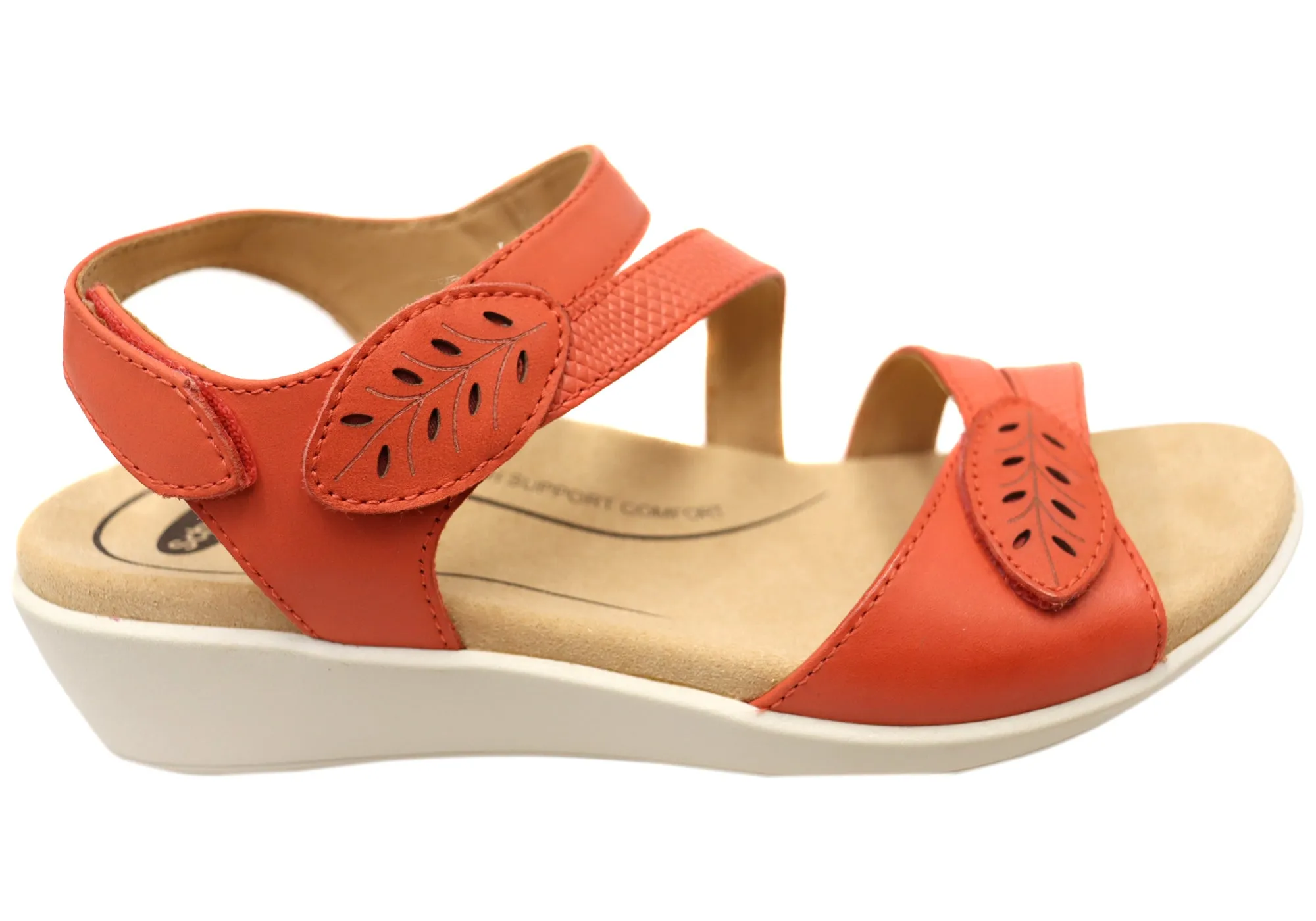 Sandales à plateforme confortables en cuir pour femmes Scholl Orthaheel Tana - Chaussures Scholl Orthaheel