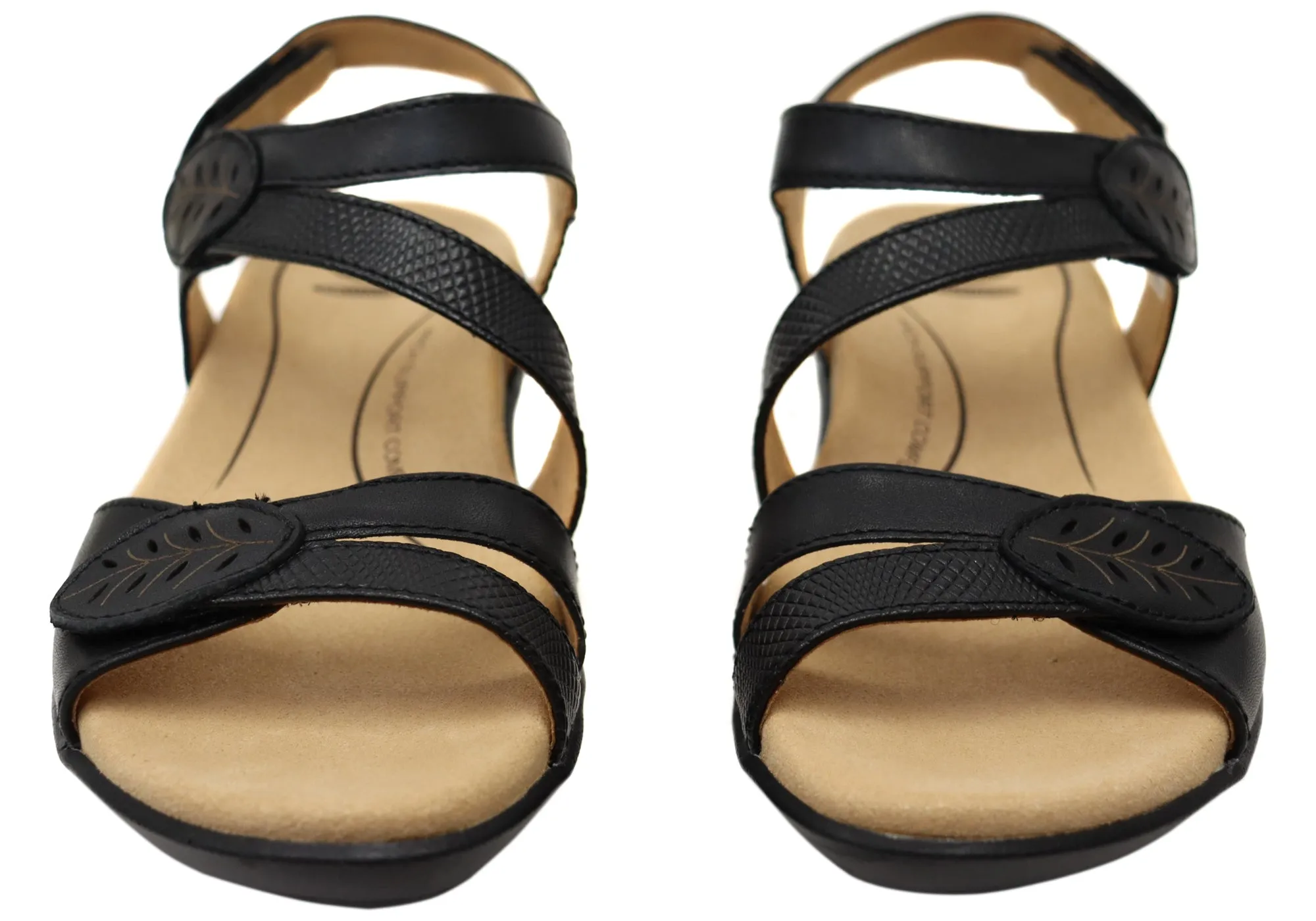 Sandales à plateforme confortables en cuir pour femmes Scholl Orthaheel Tana - Chaussures Scholl Orthaheel