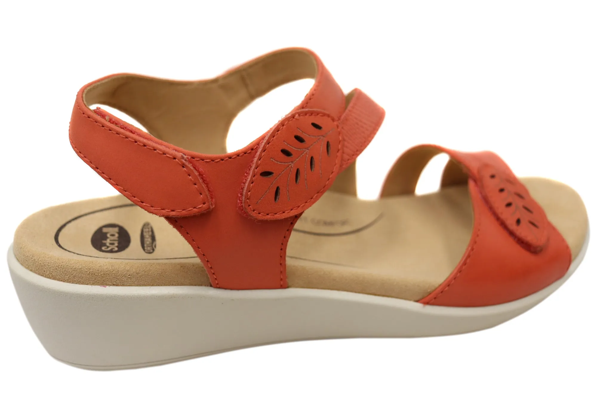 Sandales à plateforme confortables en cuir pour femmes Scholl Orthaheel Tana - Chaussures Scholl Orthaheel