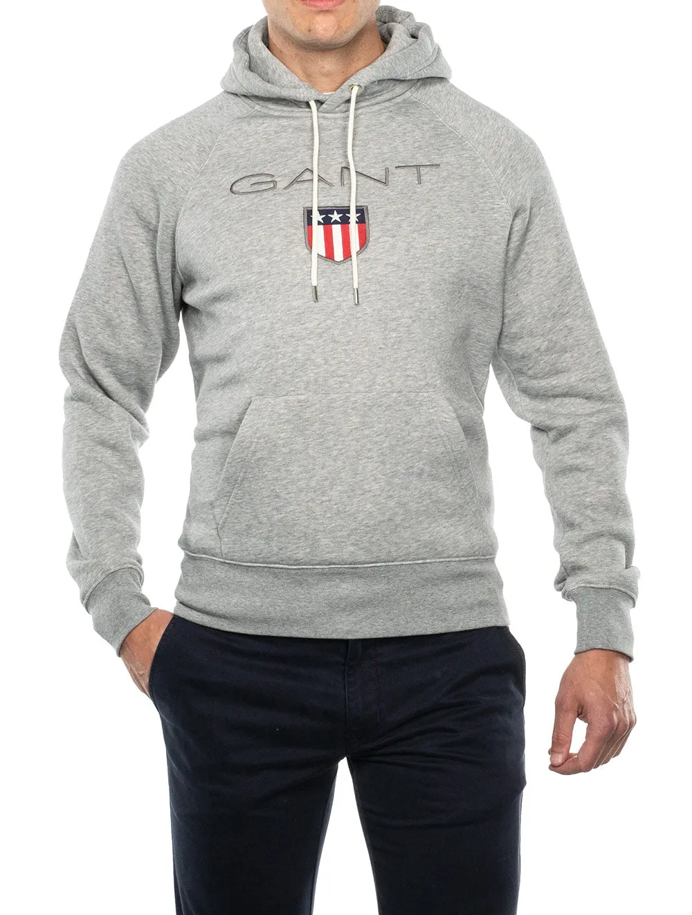 Pull à capuche Shield gris mélangé