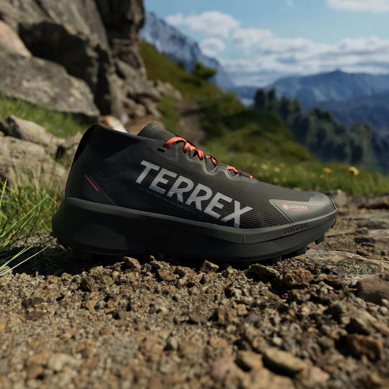 Chaussures Adidas Terrex Homme Adidas Terrex Agravic GTX pour Course à Pied en Montagne Noir de Base / Gris / Orange Semi Impact
