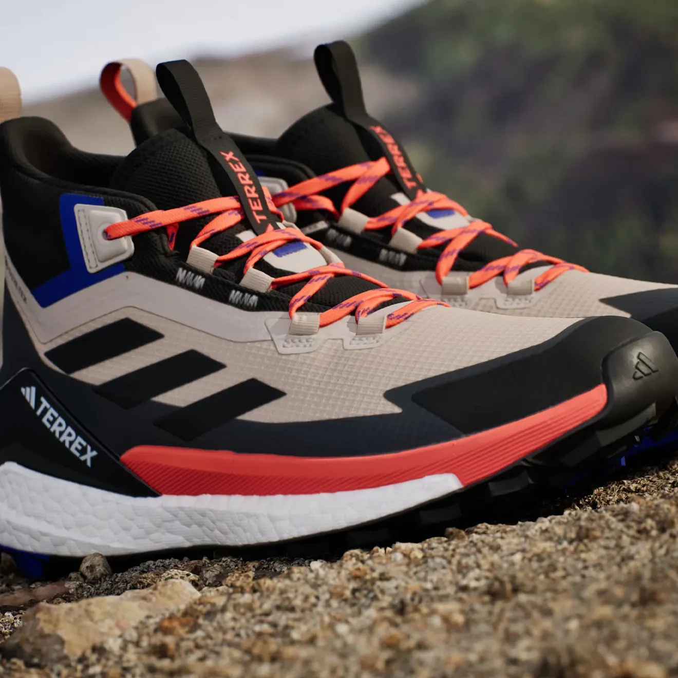 Chaussures Adidas Terrex Homme Adidas Terrex Free Hiker 2 Beige Merveille / Noir de Base / Orange Semi Impact