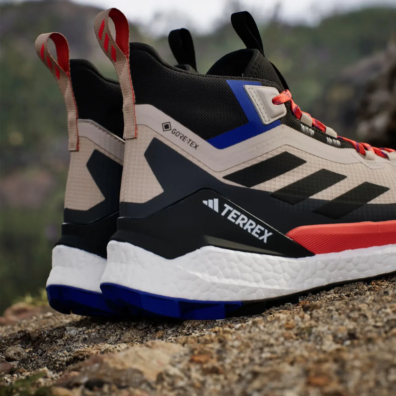 Chaussures Adidas Terrex Homme Adidas Terrex Free Hiker 2 Beige Merveille / Noir de Base / Orange Semi Impact