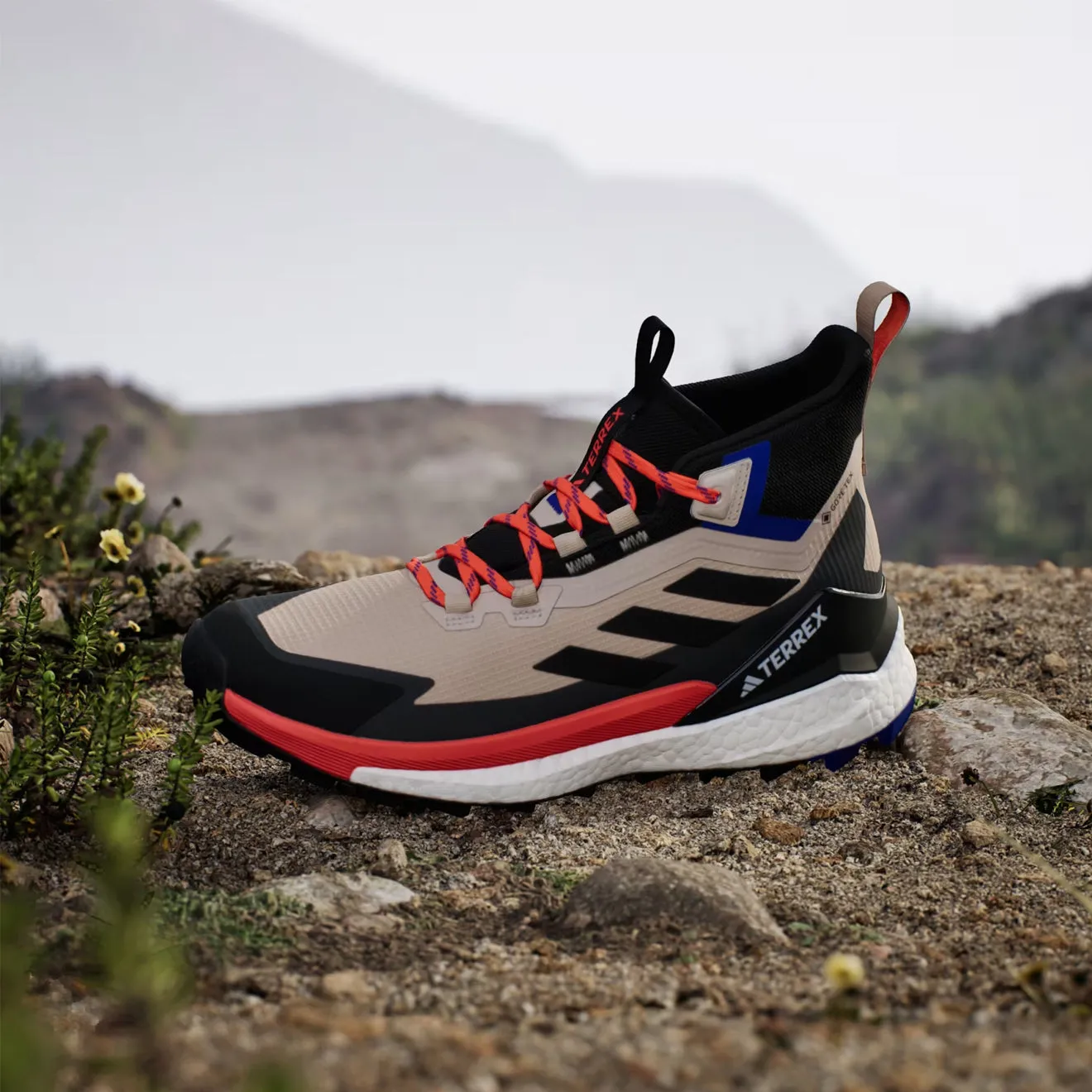 Chaussures Adidas Terrex Homme Adidas Terrex Free Hiker 2 Beige Merveille / Noir de Base / Orange Semi Impact