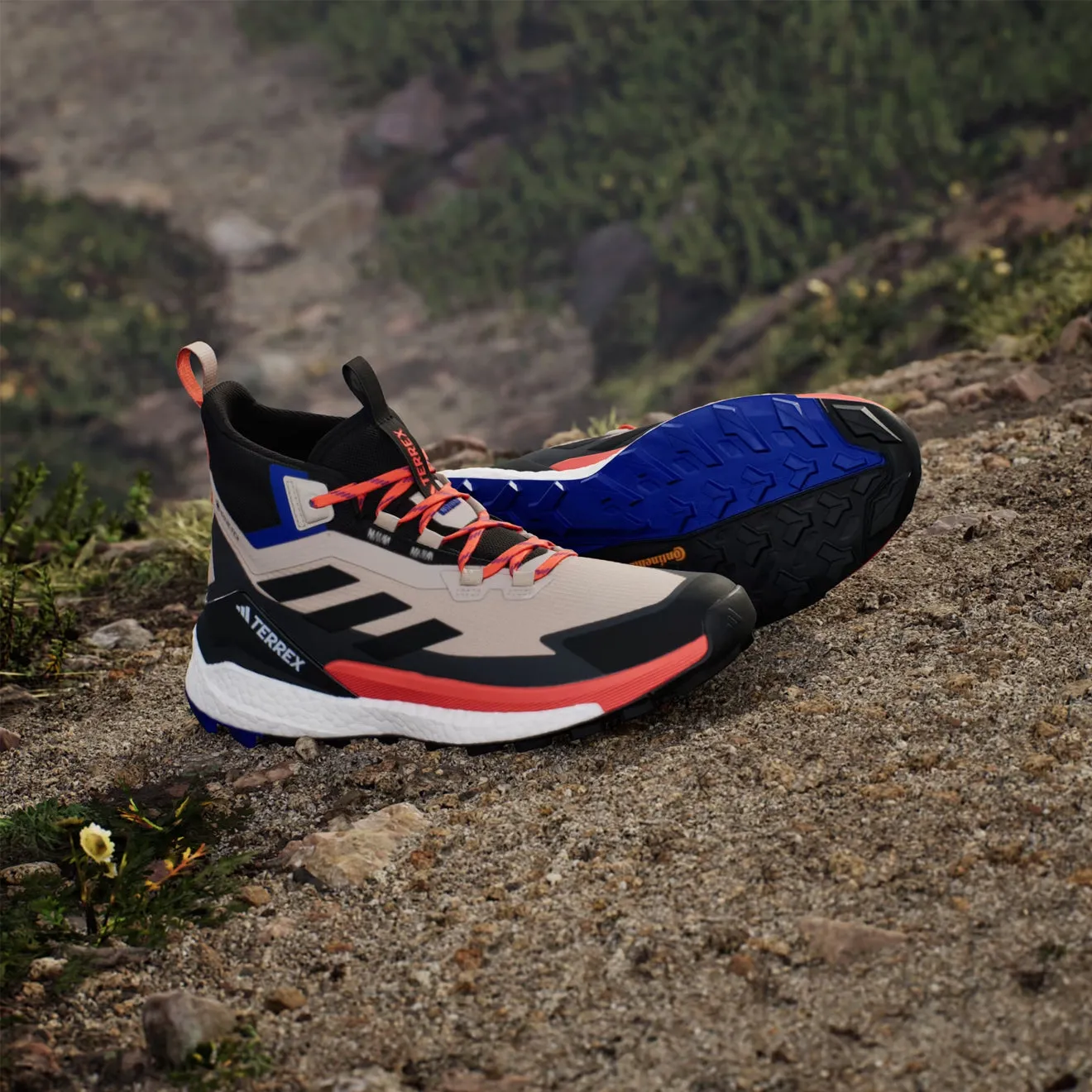 Chaussures Adidas Terrex Homme Adidas Terrex Free Hiker 2 Beige Merveille / Noir de Base / Orange Semi Impact