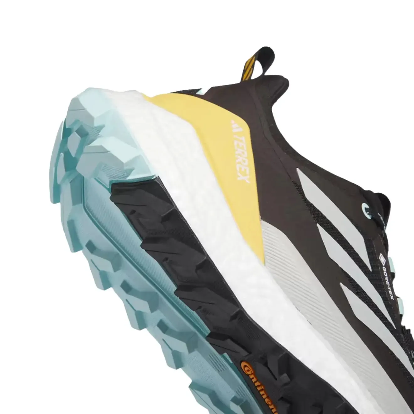 Chaussures Adidas Terrex Homme Adidas Terrex Free Hiker 2.0 Low Gore-Tex Chaussures de Randonnée Noir Core / Argent Wonder / Bleu Semi Flash Aqua