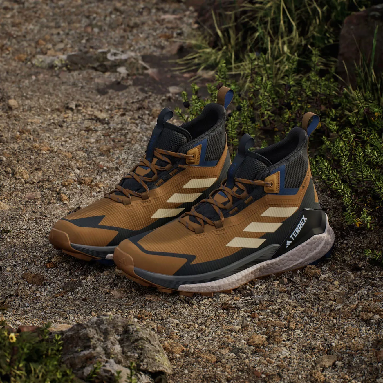 Chaussures Adidas Terrex pour Homme Adidas Terrex Free Hiker 2 Marron / Noir / Bleu