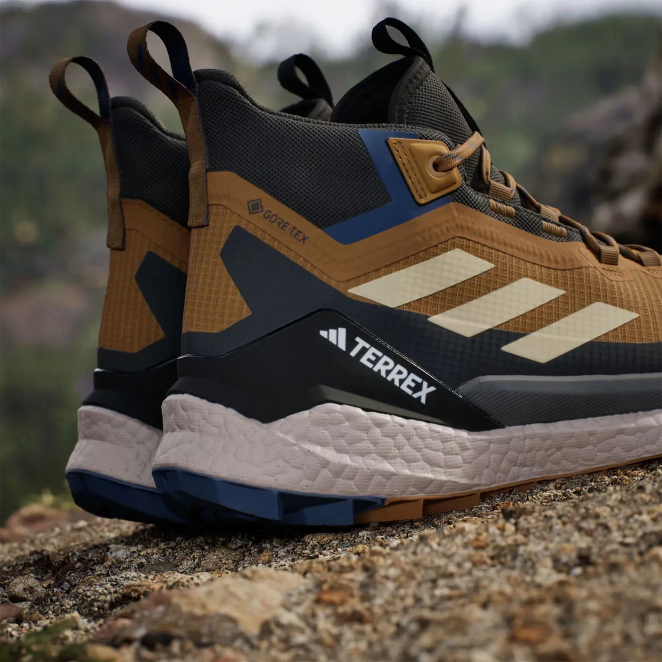 Chaussures Adidas Terrex pour Homme Adidas Terrex Free Hiker 2 Marron / Noir / Bleu