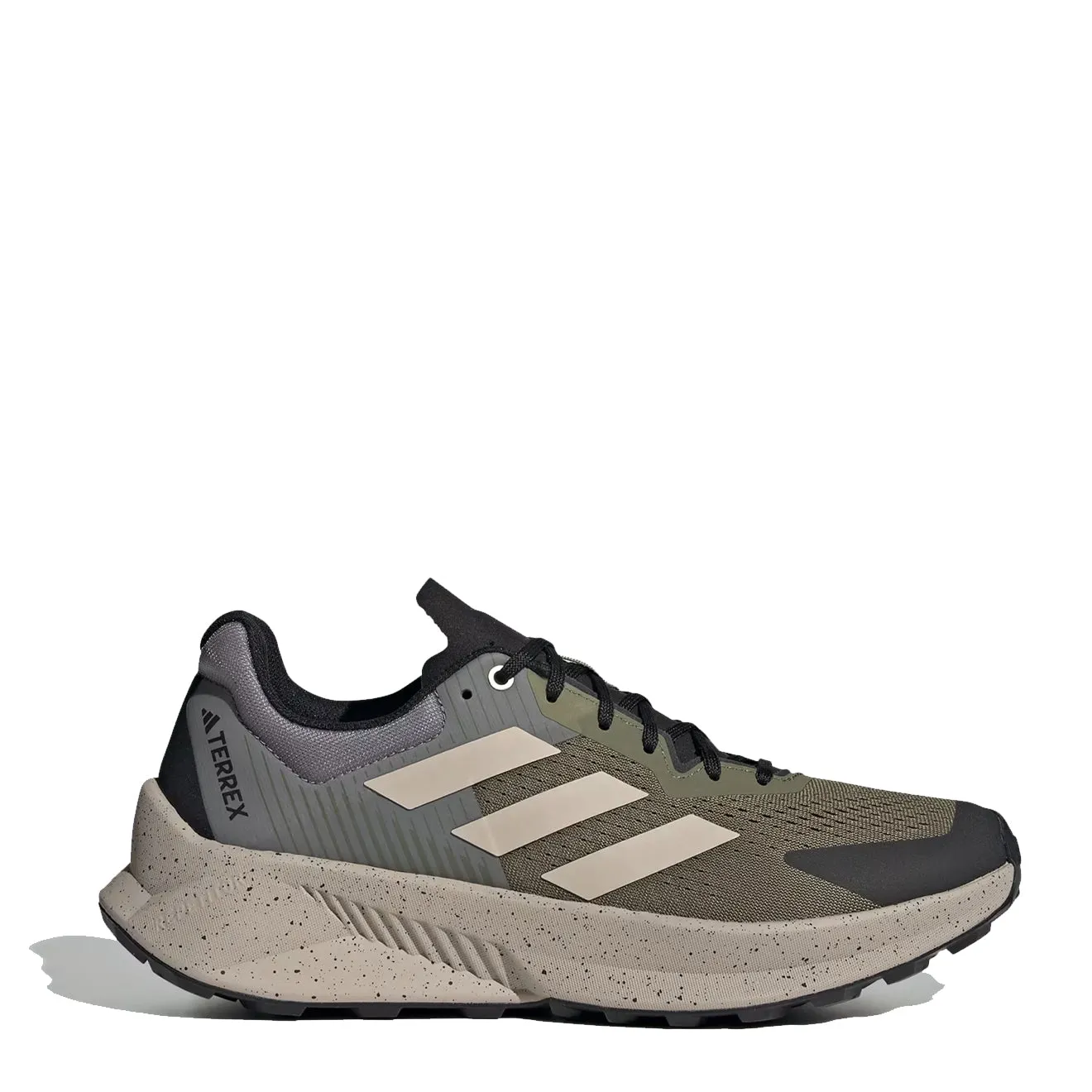 Chaussures Adidas Terrex Homme Adidas Terrex Soulstride Flow Chaussure de Trail Running Olive Strata / Beige Wonder / Charbon