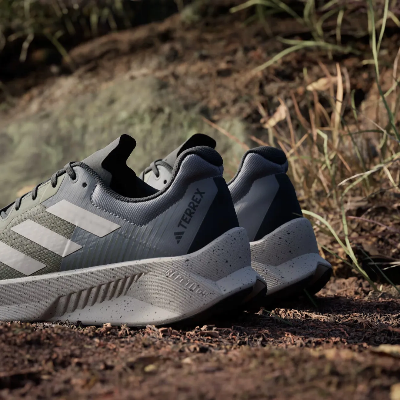 Chaussures Adidas Terrex Homme Adidas Terrex Soulstride Flow Chaussure de Trail Running Olive Strata / Beige Wonder / Charbon
