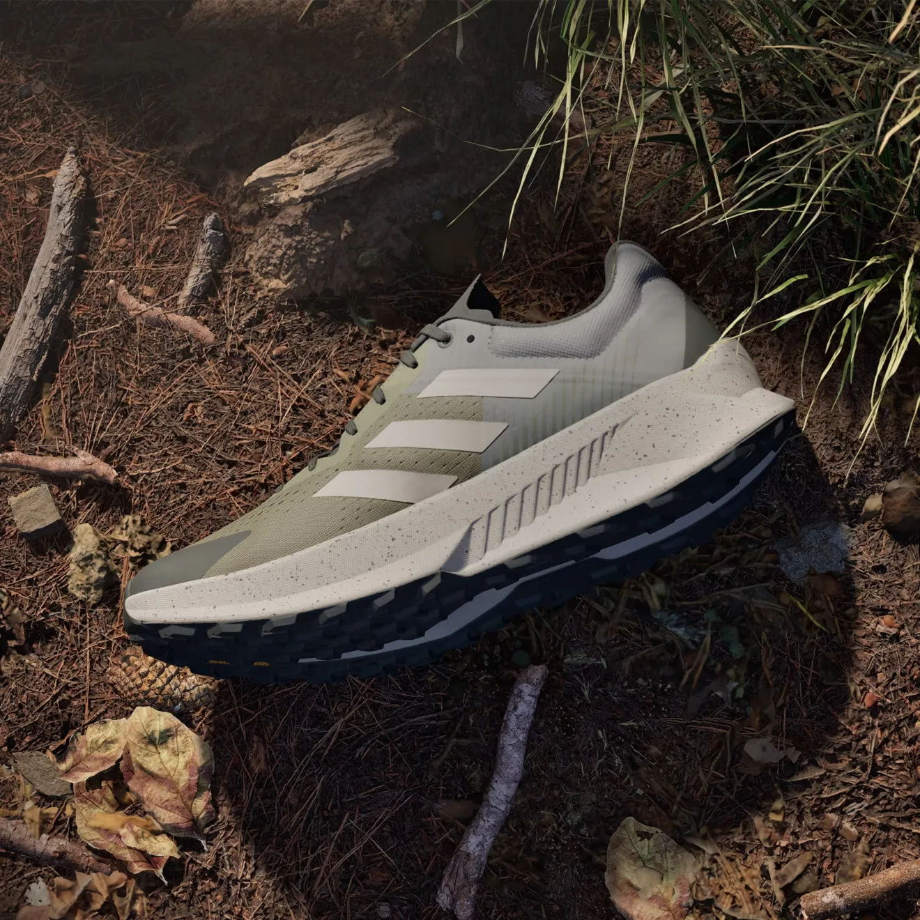 Chaussures Adidas Terrex Homme Adidas Terrex Soulstride Flow Chaussure de Trail Running Olive Strata / Beige Wonder / Charbon
