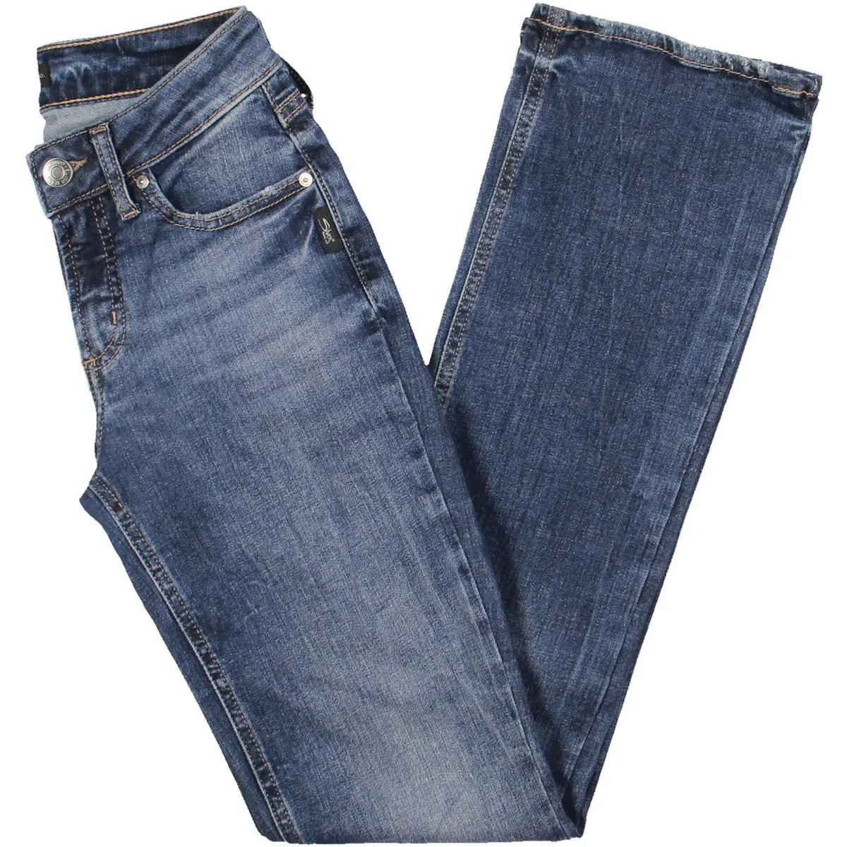 Silver Jeans Co. Femmes Suki Slim Coupe Curvy Taille Moyenne Bootcut Jeans