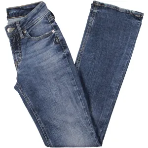 Silver Jeans Co. Womens Suki Slim Curvy Fit Mid-Rise Bootcut Jeans